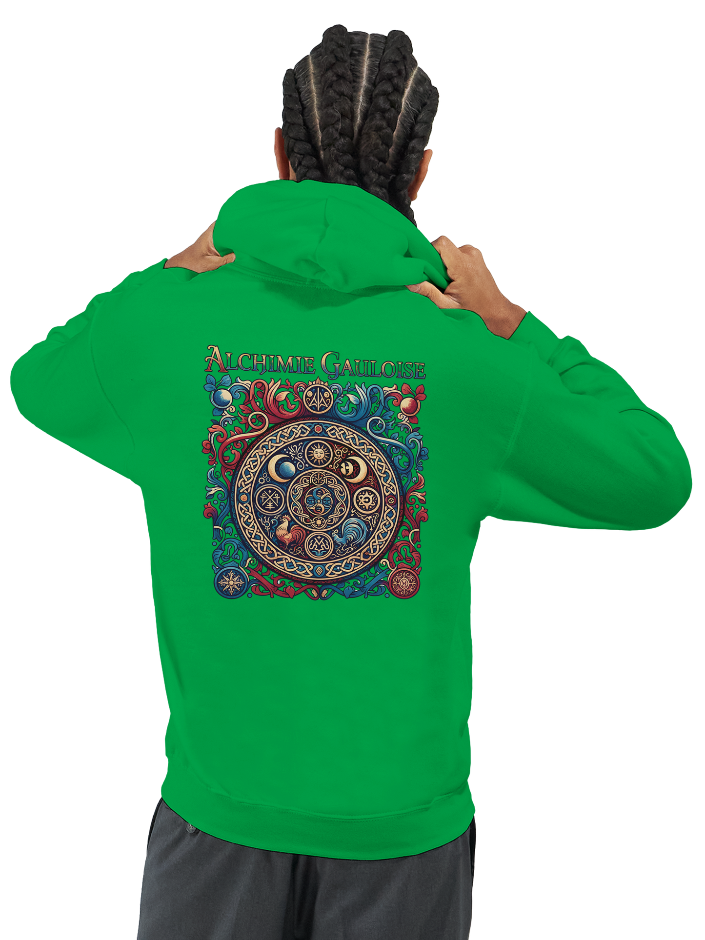 Herren-Kapuzenpullover „Gallische Alchemie“ klassisch | Gildan® 18500