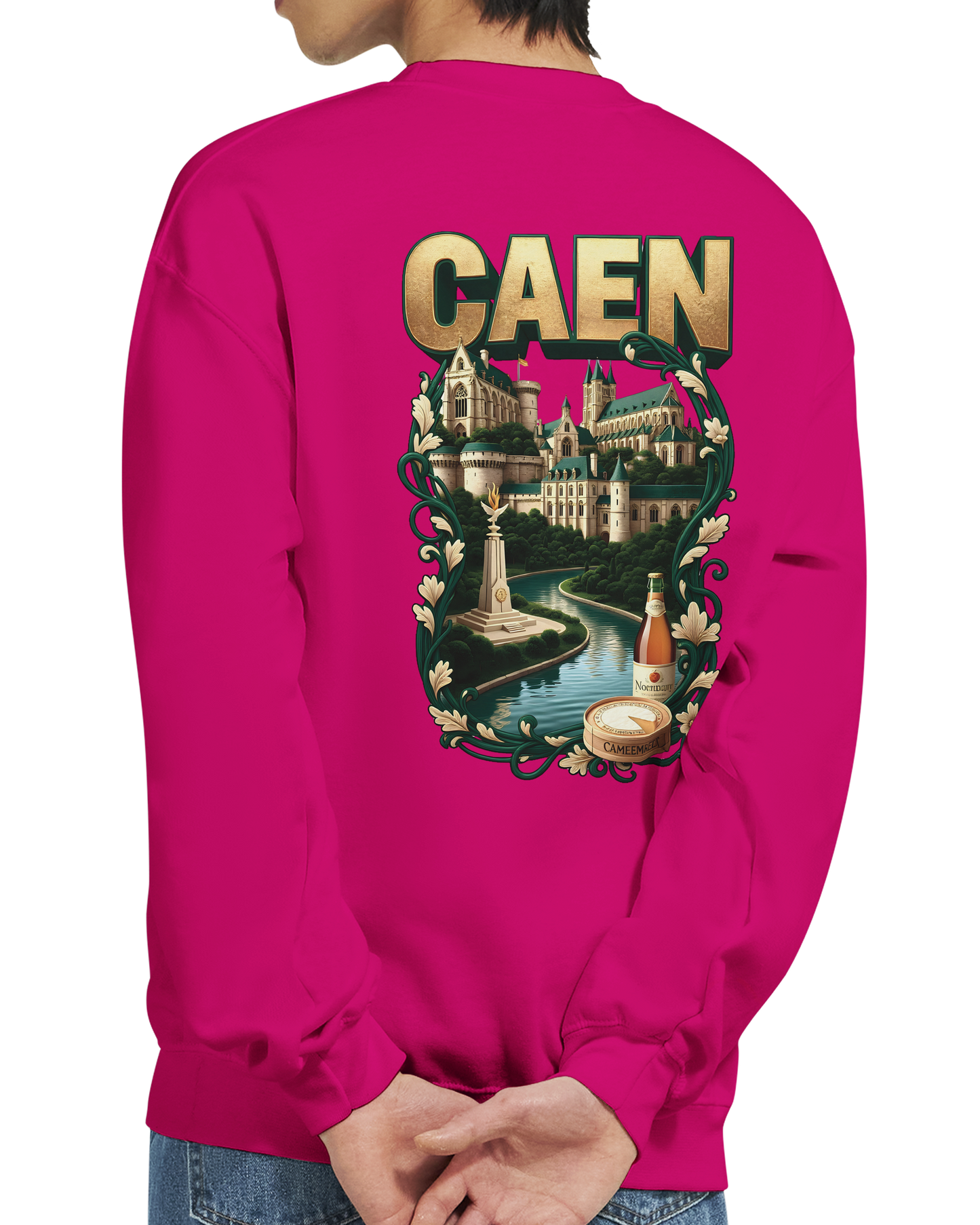 Sweatshirt Caen Stadt in Frankreich klassisch Unisex Rundhals | Gildan® 18000