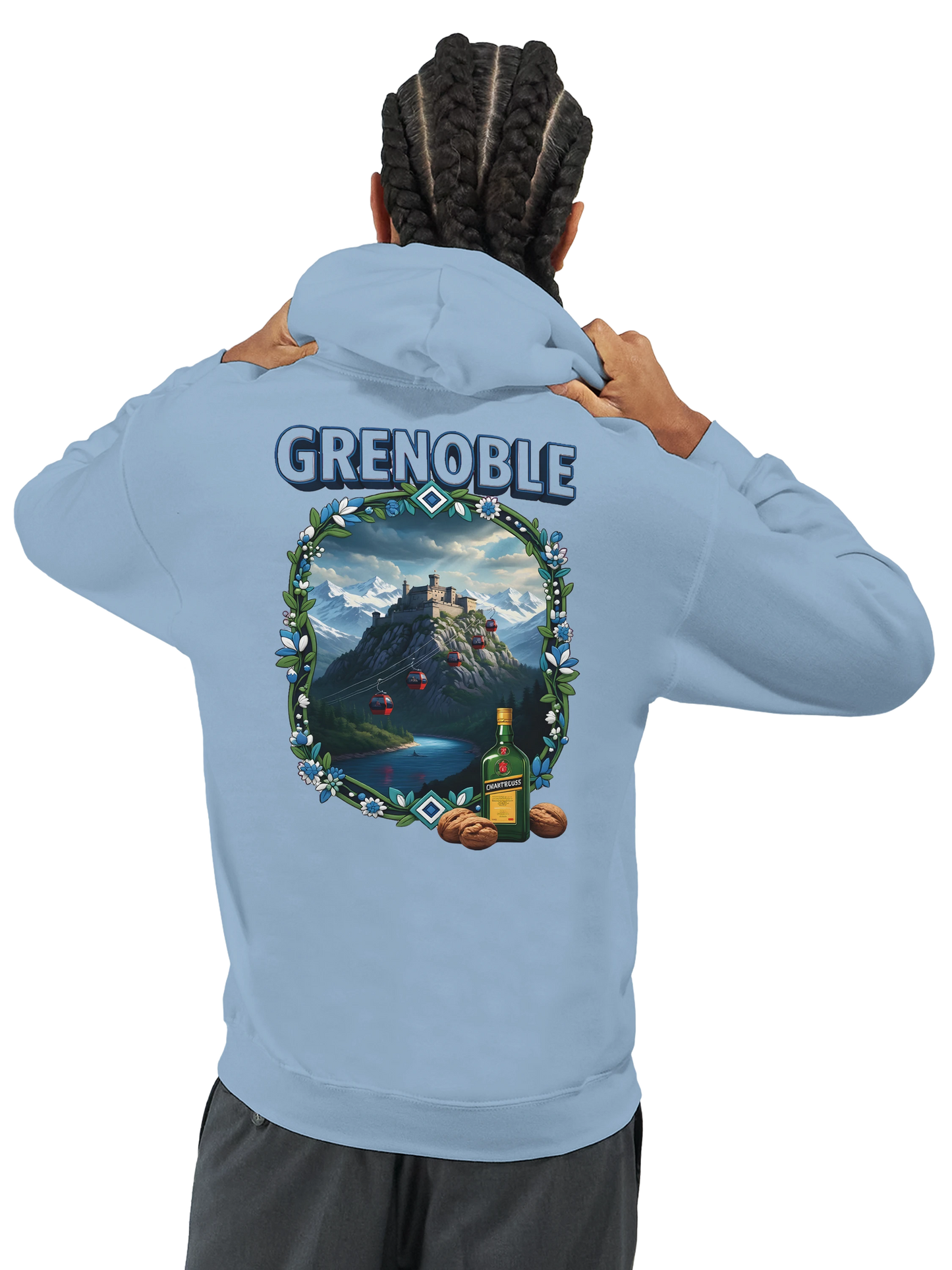 Kapuzenpullover Grenoble Stadt in Frankreich Unisex Classic | Gildan® 18500