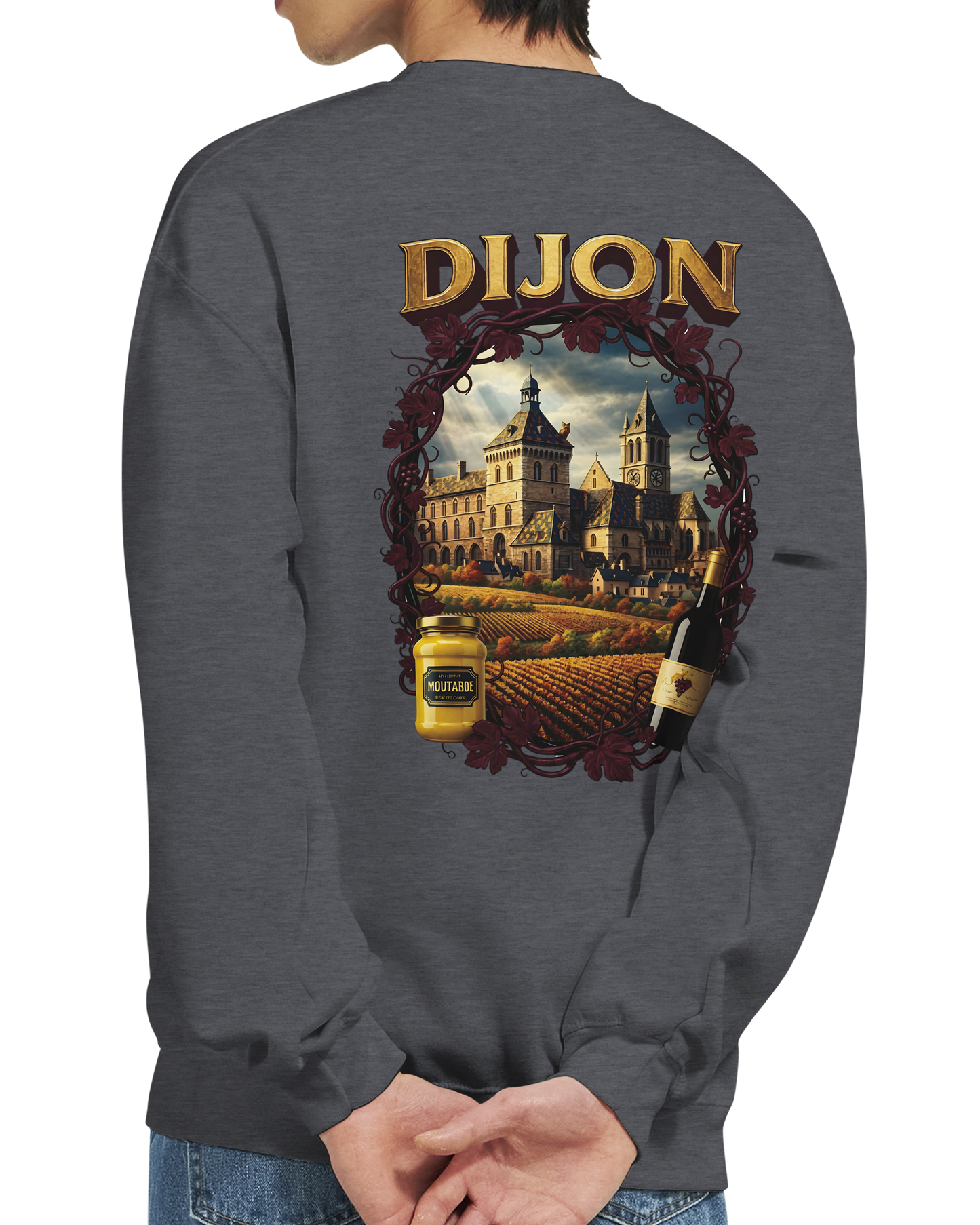 Unisex-Sweatshirt Dijon, Frankreich klassisch Rundhals | Gildan® 18000