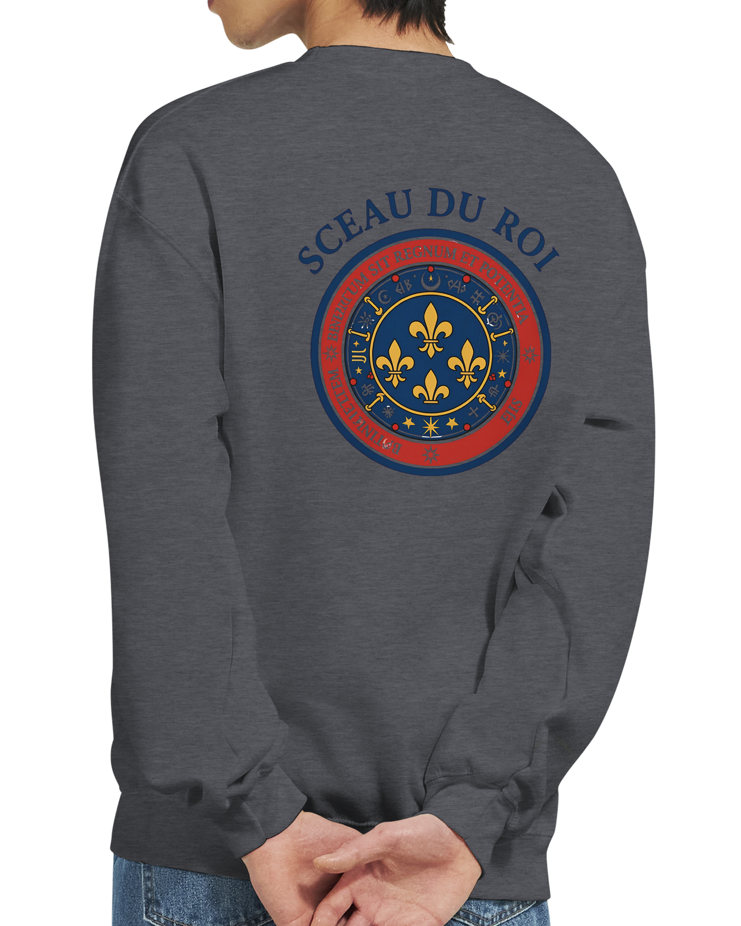 Herren-Sweatshirt Das Siegel des Königs, klassischer Rundhals | Gildan® 18000