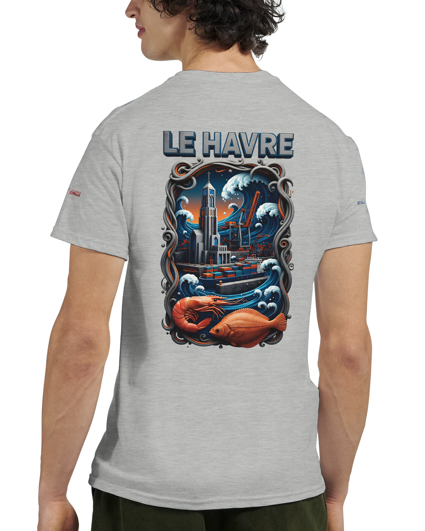 Unisex-T-Shirt Le Havre Stadt in Frankreich dick Rundhals | Gildan® 5000
