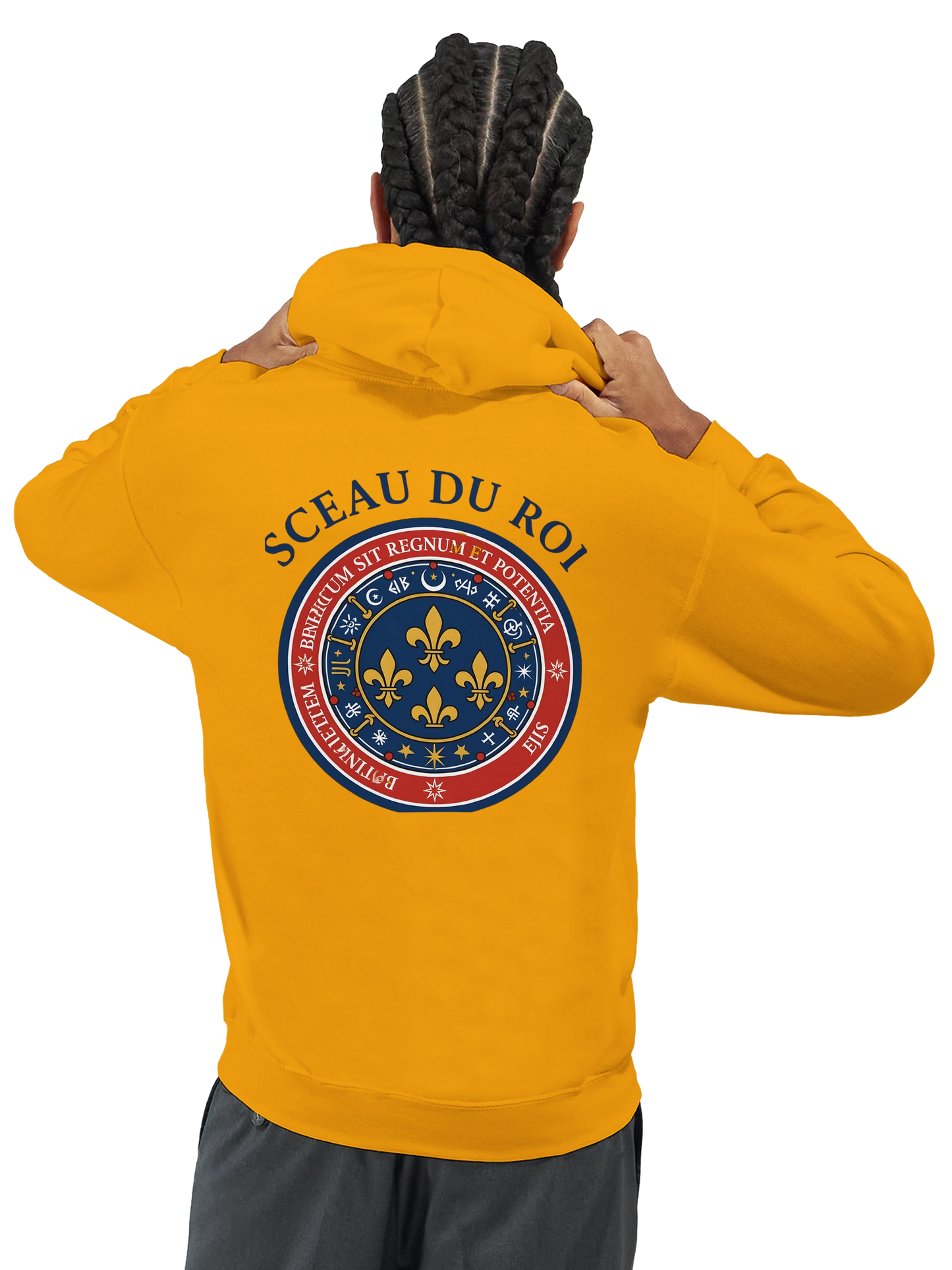 Herren-Kapuzenpullover „Siegel des Königs“ klassisch | Gildan® 18500