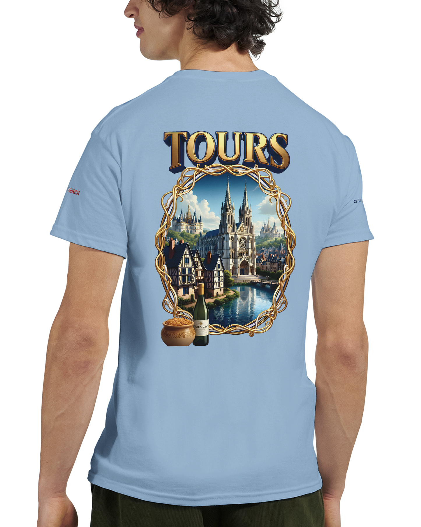 Unisex T-shirt Tours, France, thick crew neck | Gildan® 5000