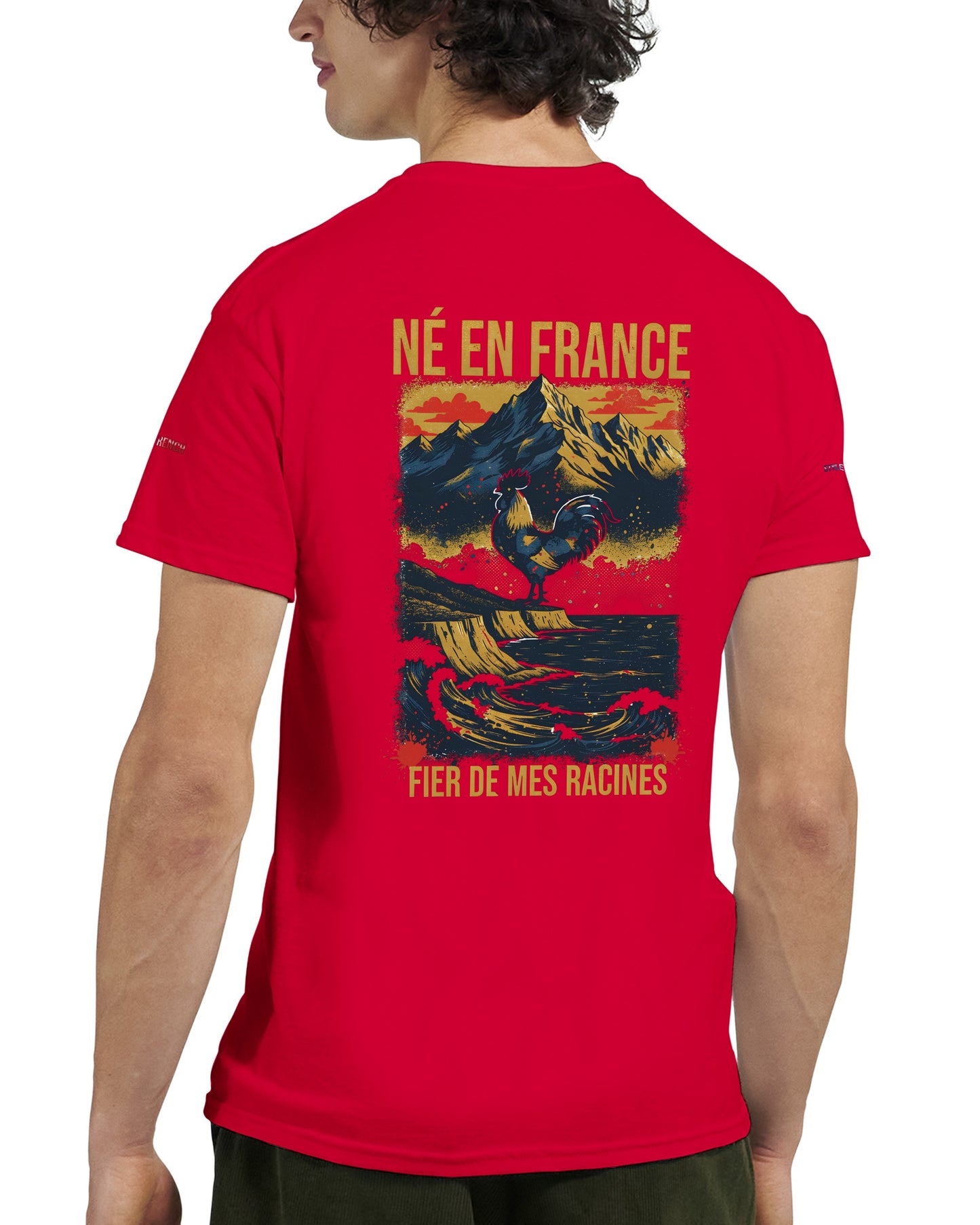 T-Shirt in Frankreich geboren dick rundhals | Gildan® 5000