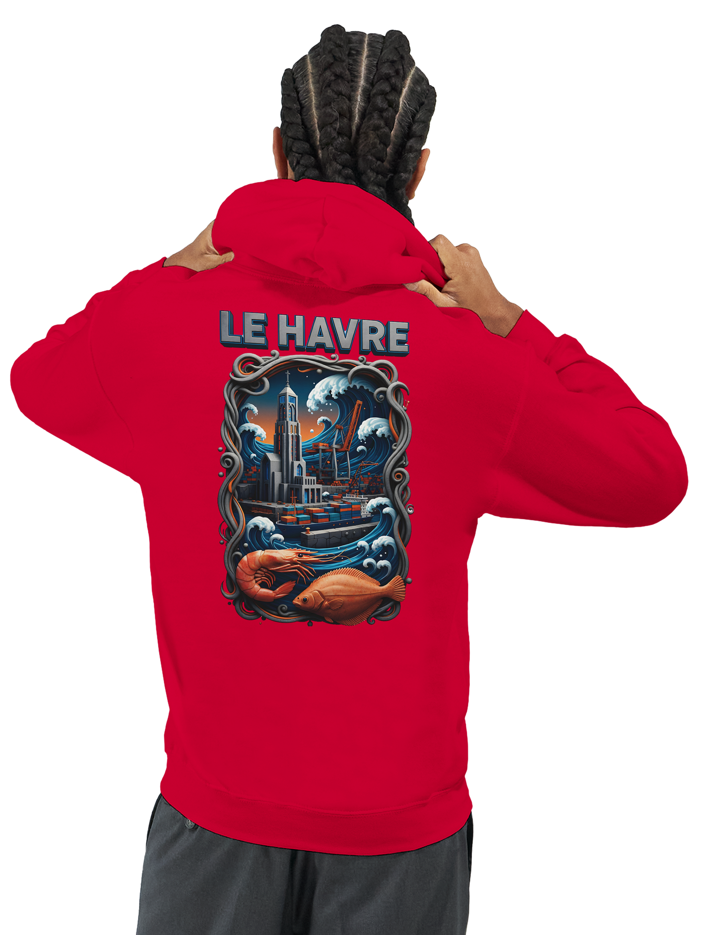 Sweat à capuche unisexe Le Havre