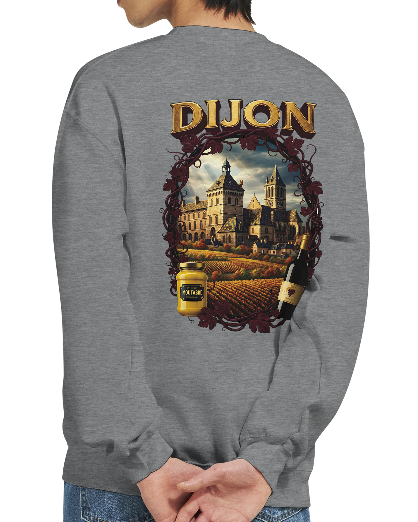 Unisex-Sweatshirt Dijon, Frankreich klassisch Rundhals | Gildan® 18000