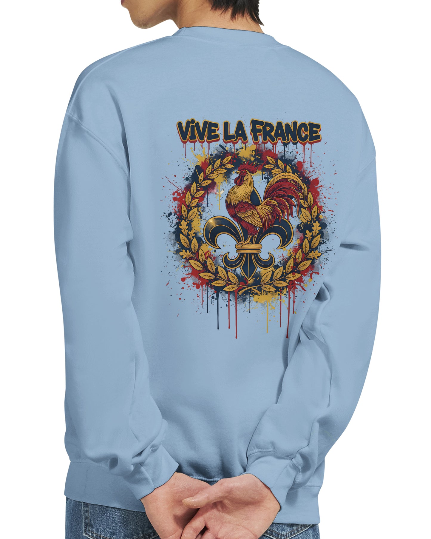 Sweat-shirt Vive la France pour Homme – Sweat à Capuche en Coton Premium