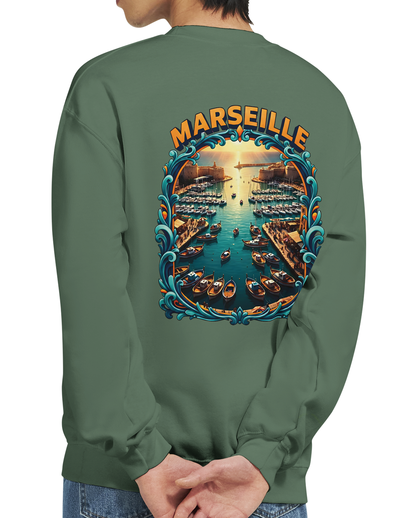 Unisex-Sweatshirt Marseilles Klassisches Rundhals-Sweatshirt | Gildan® 18000