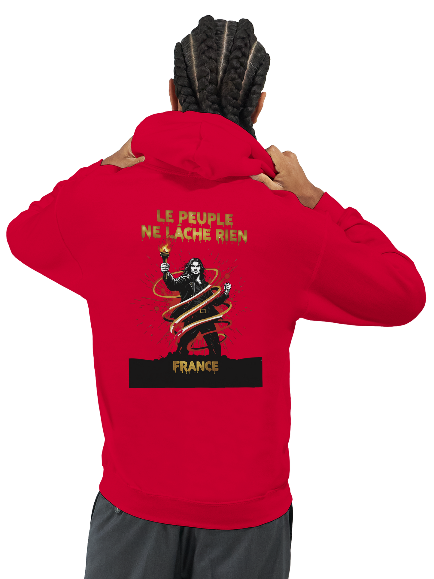 "The people don't give up" hoodie - classic French style for men | Gildan® 18500