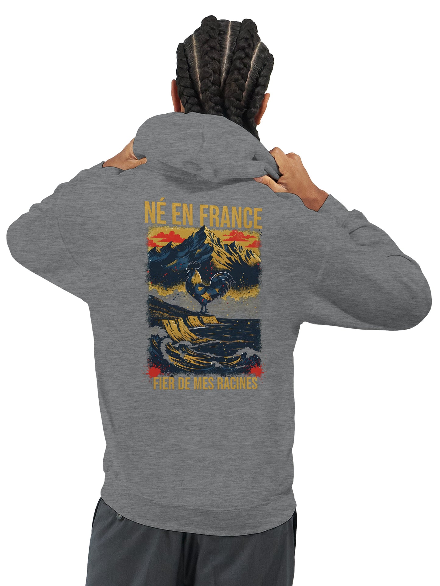 Sweat à Capuche Homme « Né en France » – Premium Confort et Style