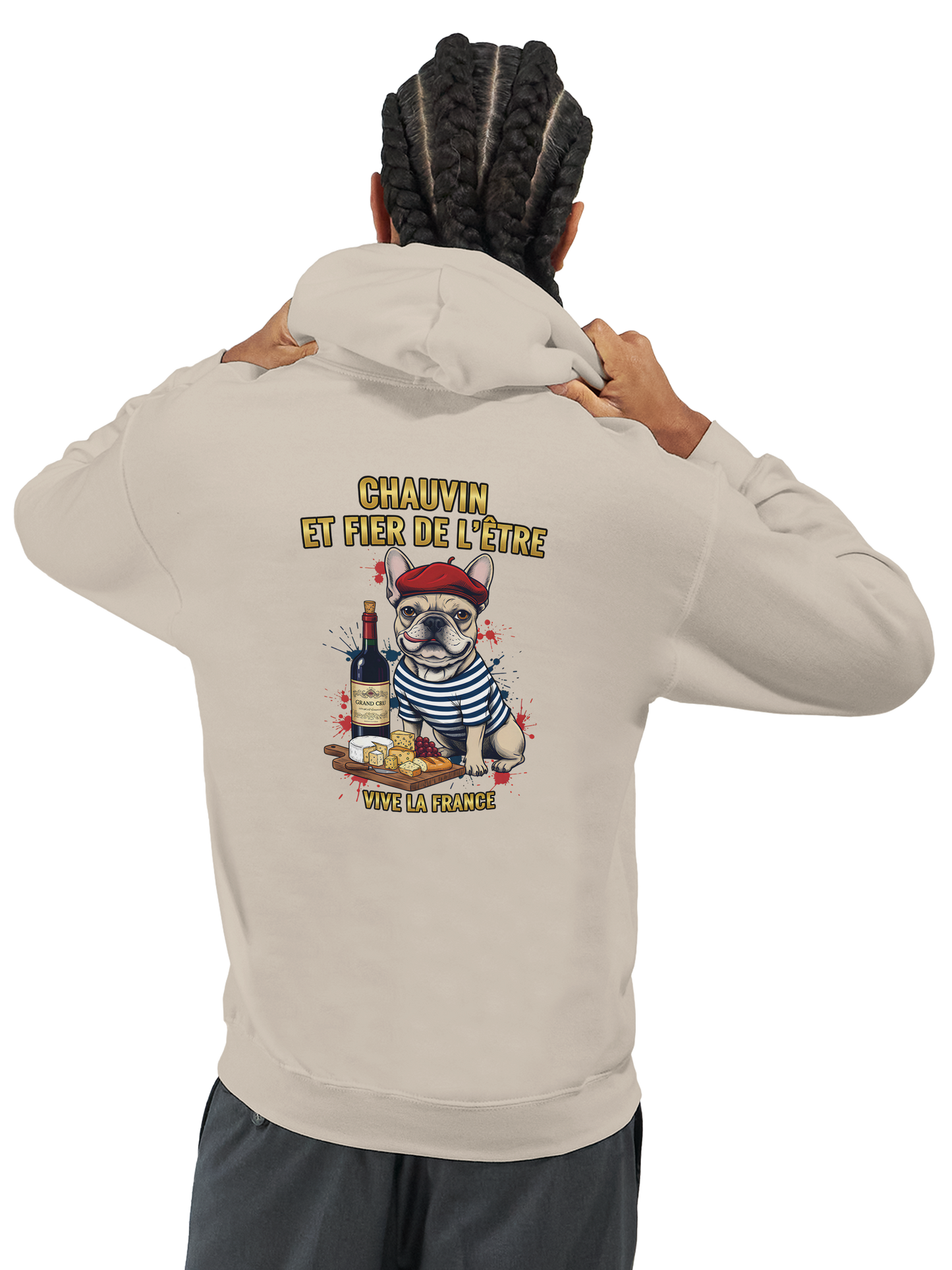 Klassischer französischer Hoodie "Chauvinistisch und stolz darauf, ein Mann zu sein" | Gildan® 18500