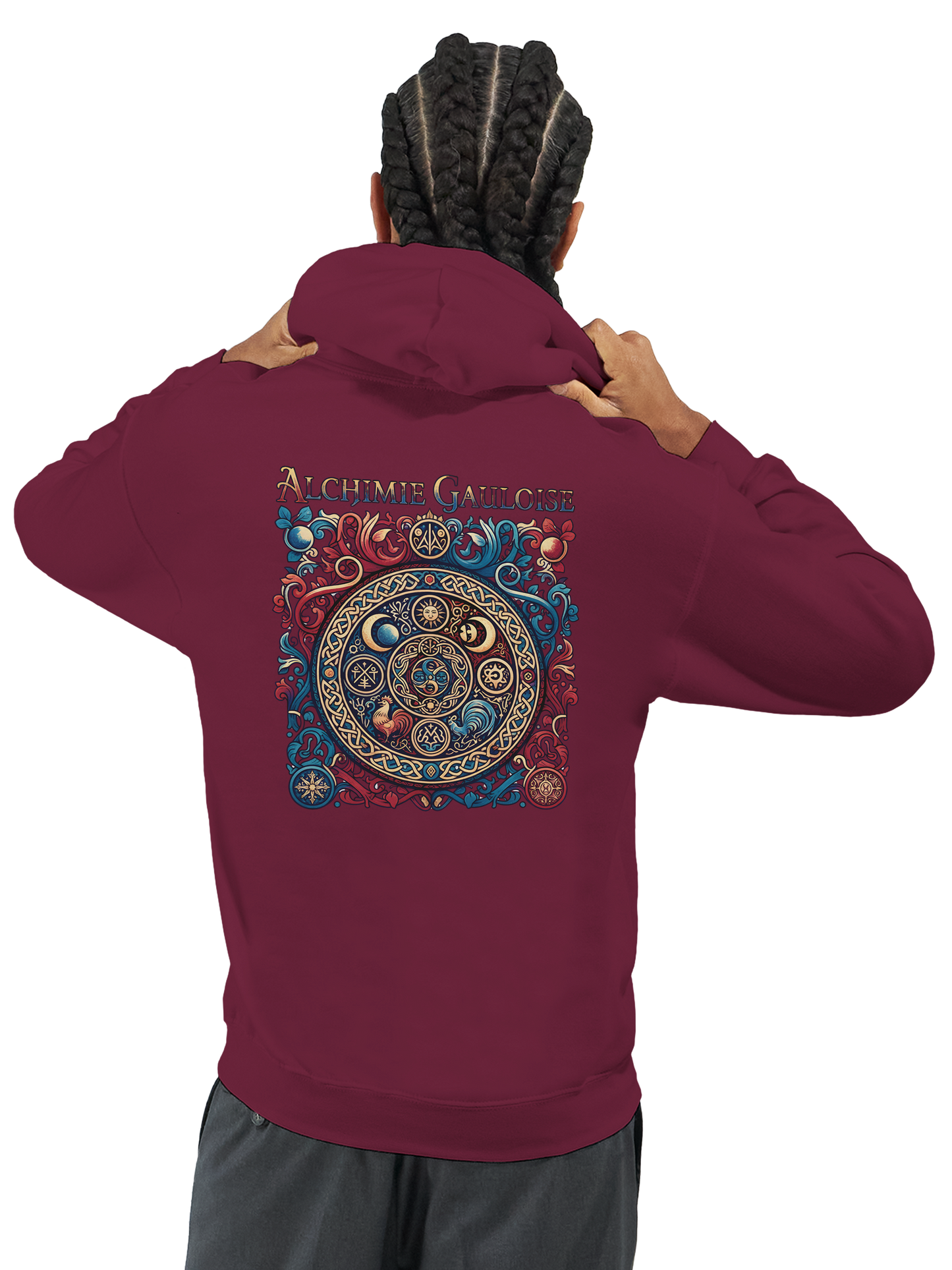 Herren-Kapuzenpullover „Gallische Alchemie“ klassisch | Gildan® 18500