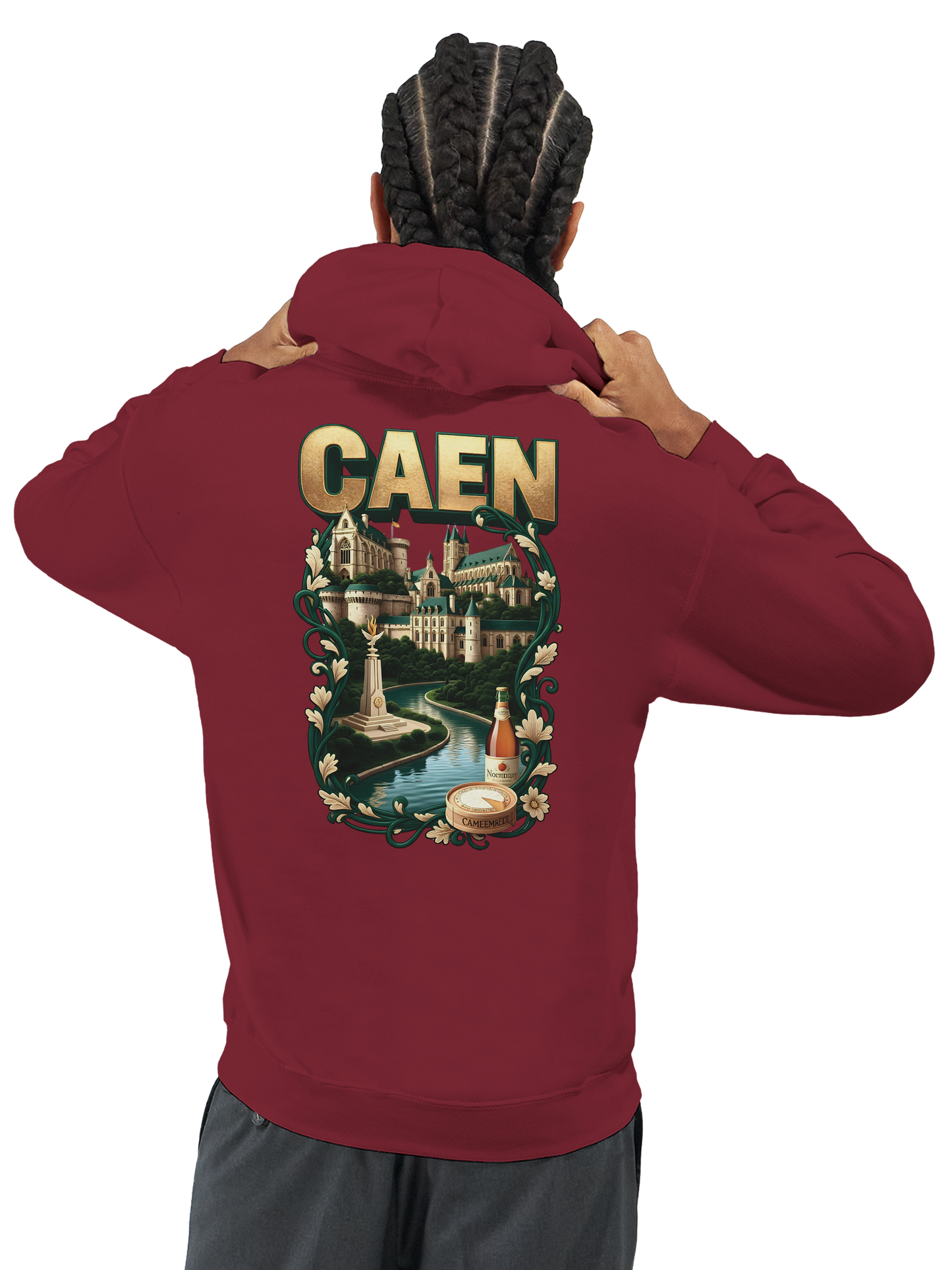 Kapuzenpullover "Caen, Stadt Frankreichs" Unisex Klassiker | Gildan® 18500