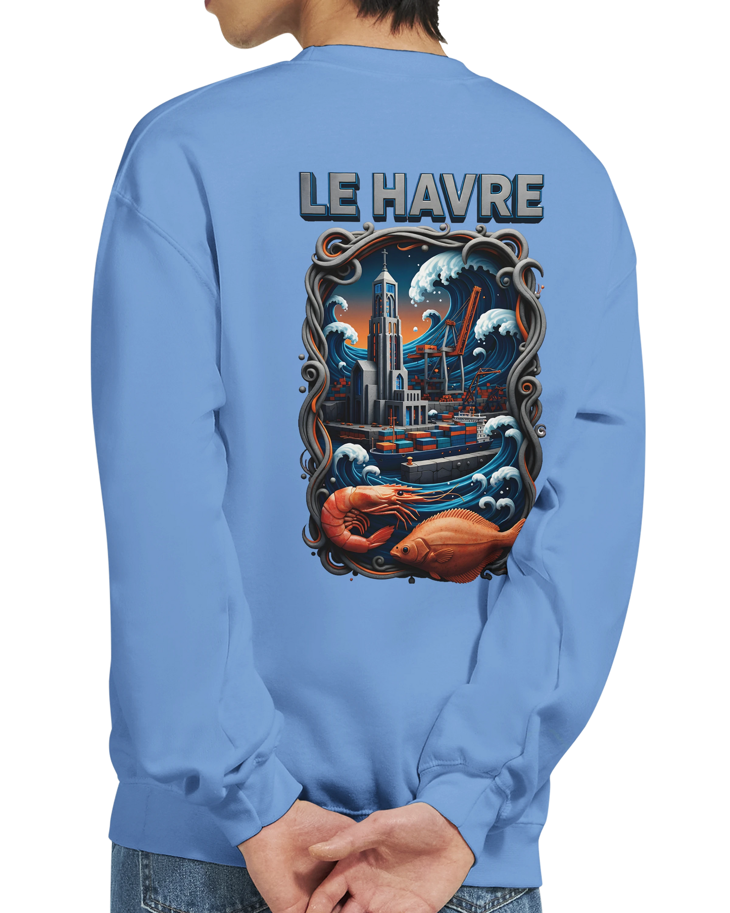 Sweat-shirt Unisexe Le Havre – Ville de France – Pull Premium Confort
