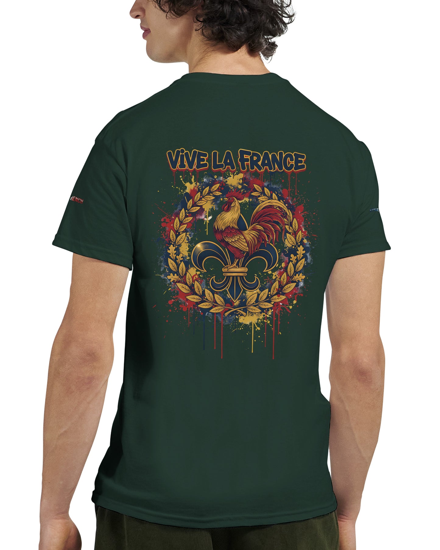 T-Shirt vive la France Herren dick Rundhals | Gildan® 5000
