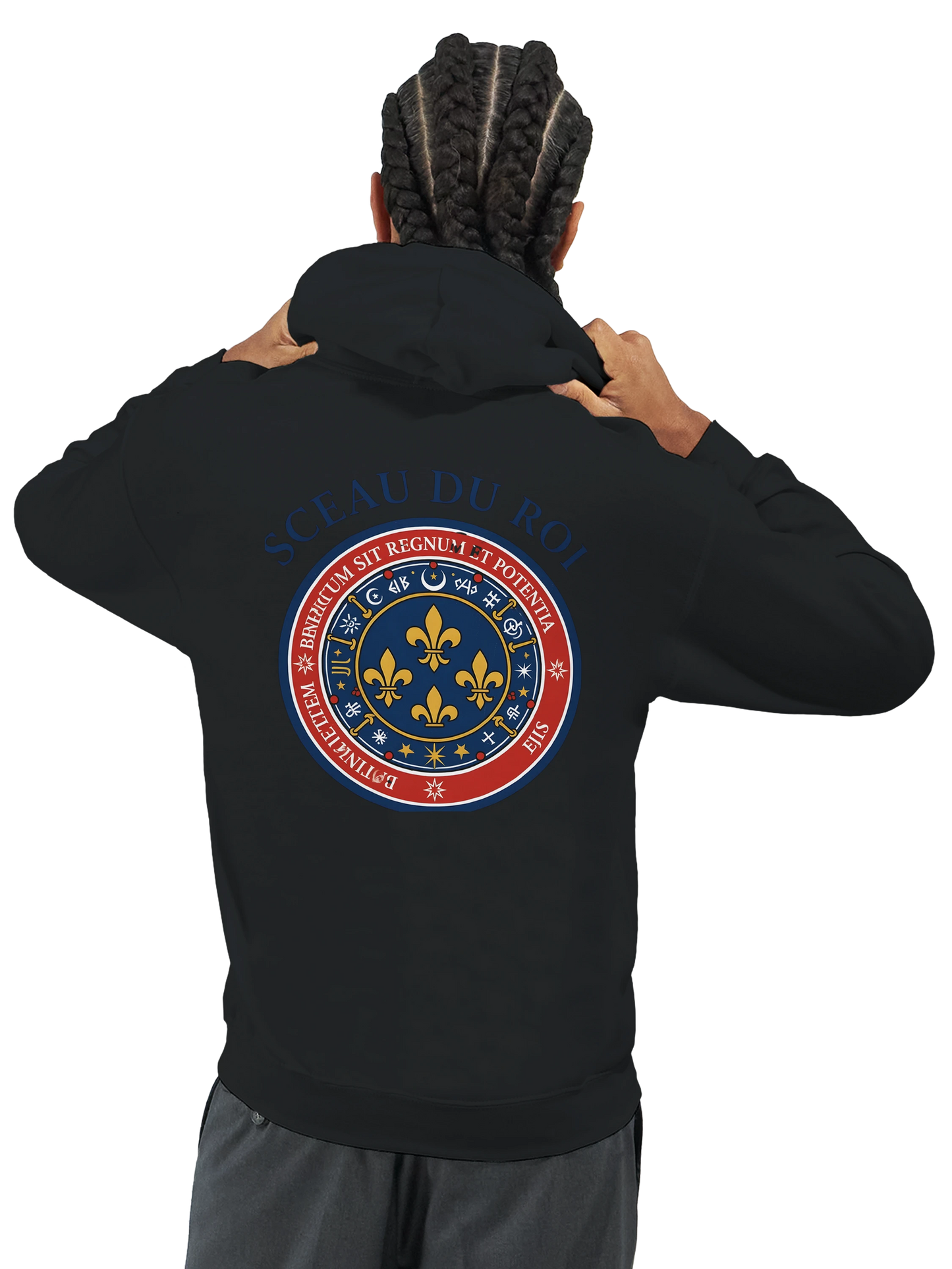 Herren-Kapuzenpullover „Siegel des Königs“ klassisch | Gildan® 18500