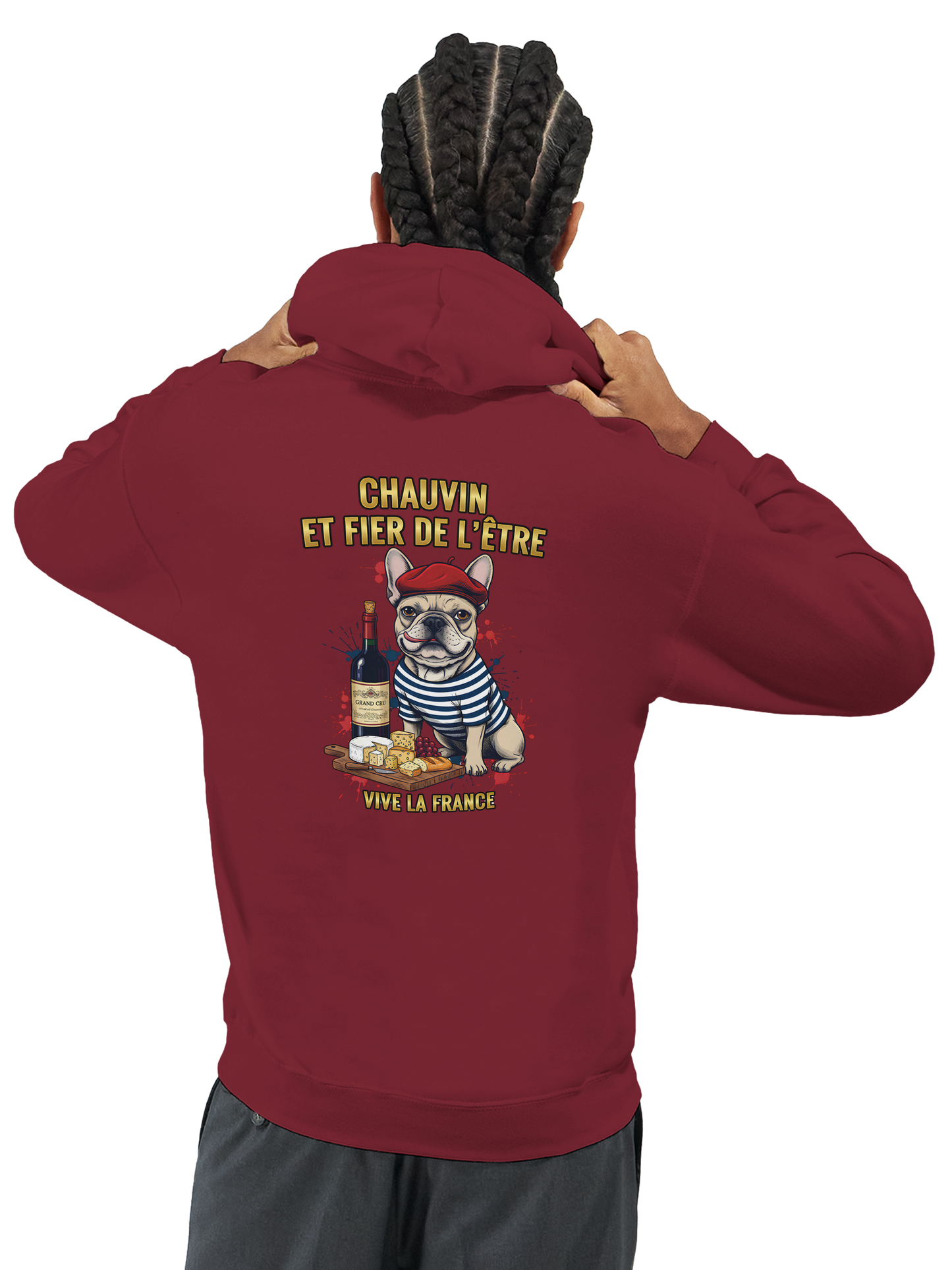 Klassischer französischer Hoodie "Chauvinistisch und stolz darauf, ein Mann zu sein" | Gildan® 18500