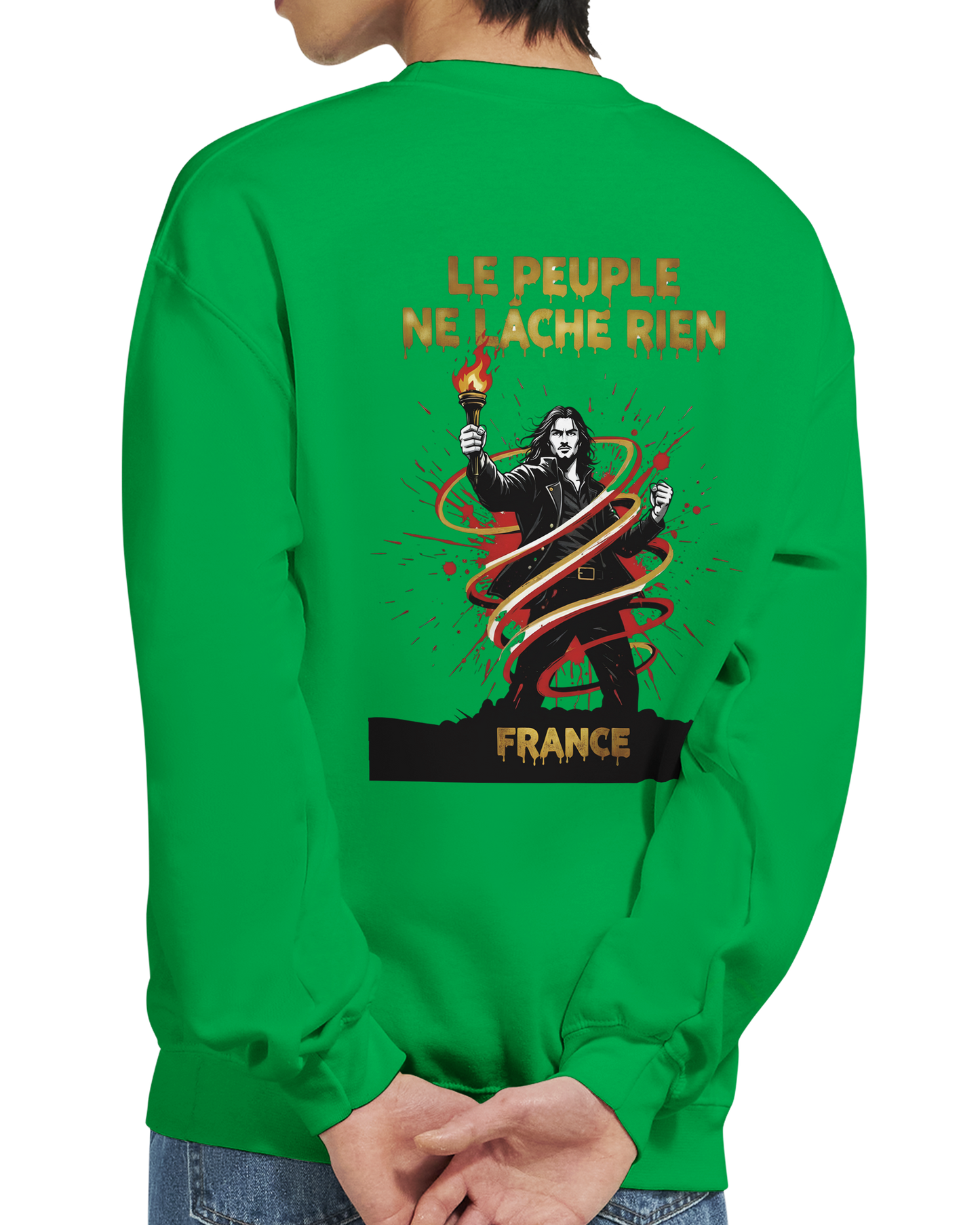 Sweatshirt "Le peuple lâche rien" French Style Classic Crewneck | Gildan® 18000