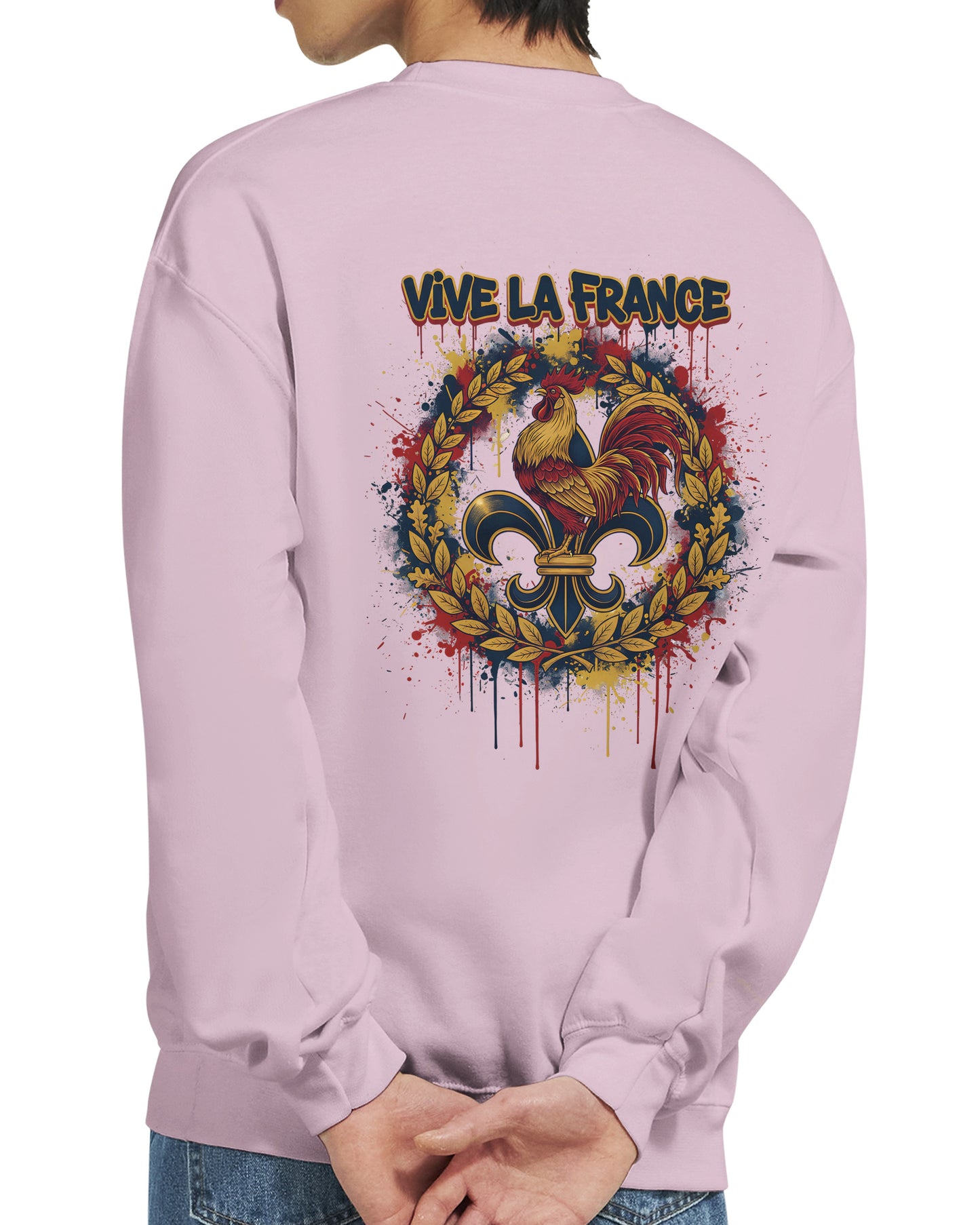 Sweat-shirt Vive la France pour Homme – Sweat à Capuche en Coton Premium