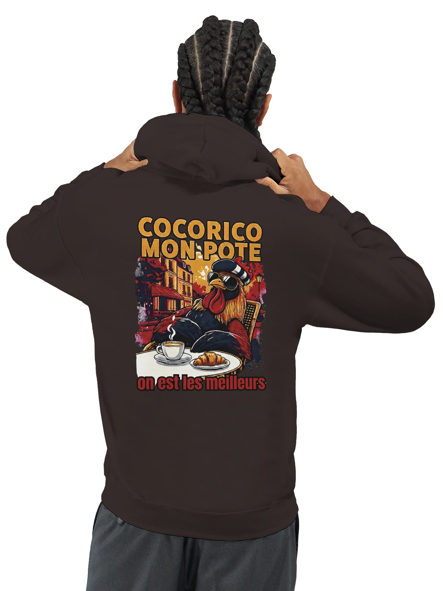 Herren-Kapuzenpullover „Cocorico, wir sind die Besten“ klassisch | Gildan® 18500