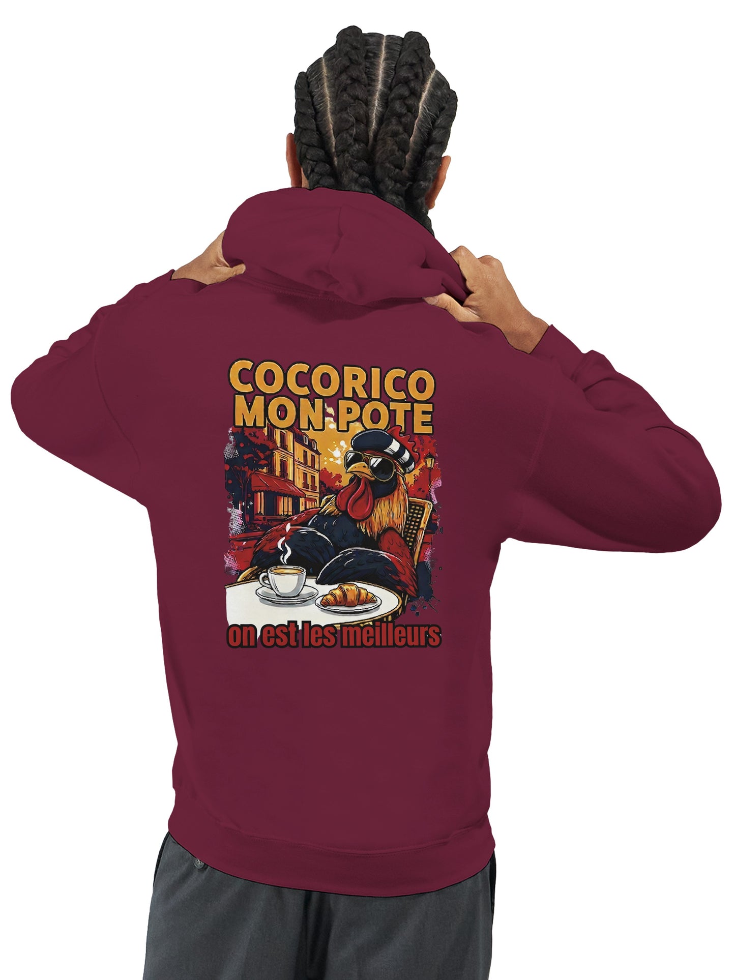 Herren-Kapuzenpullover „Cocorico, wir sind die Besten“ klassisch | Gildan® 18500