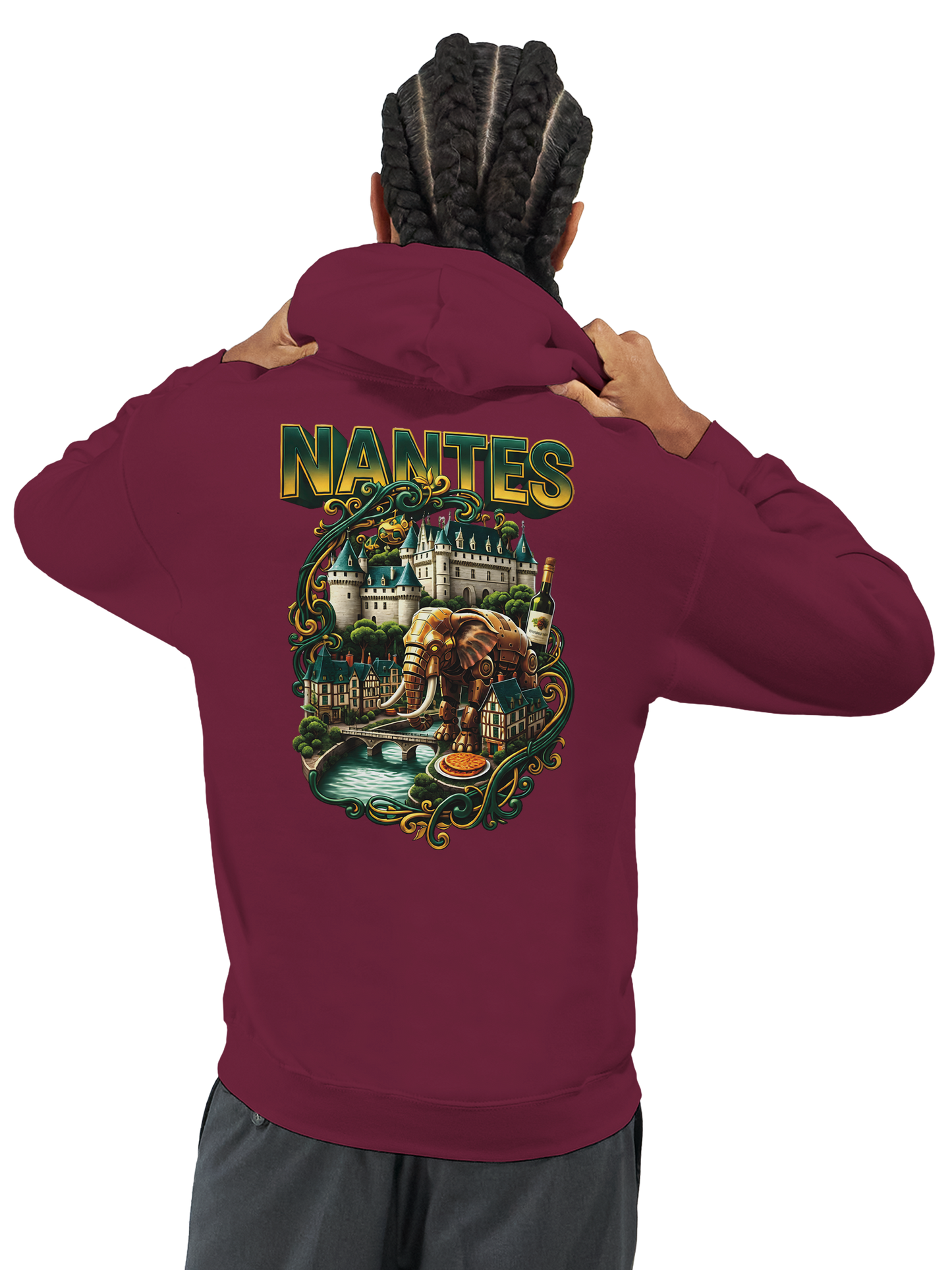 Unisex-Kapuzenpullover Nantes Stadt Frankreich klassisch | Gildan® 18500