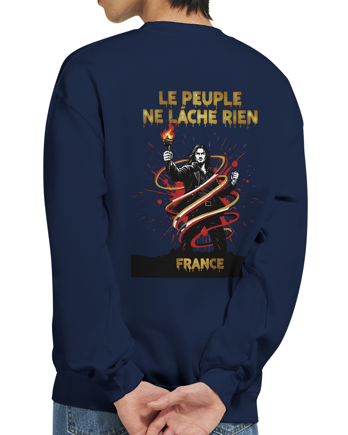 Sweatshirt "Le peuple lâche rien" French Style Classic Crewneck | Gildan® 18000