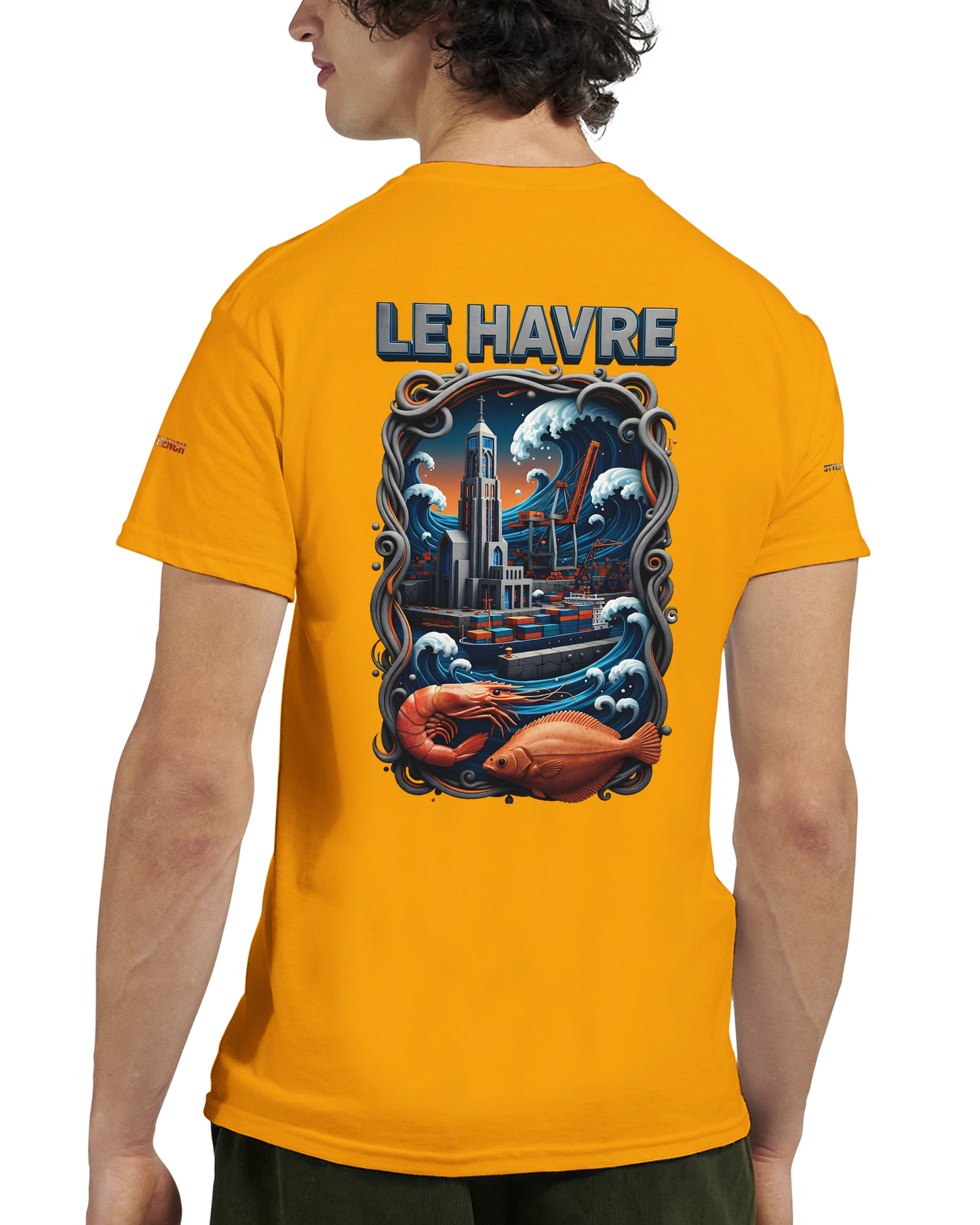 Unisex-T-Shirt Le Havre Stadt in Frankreich dick Rundhals | Gildan® 5000