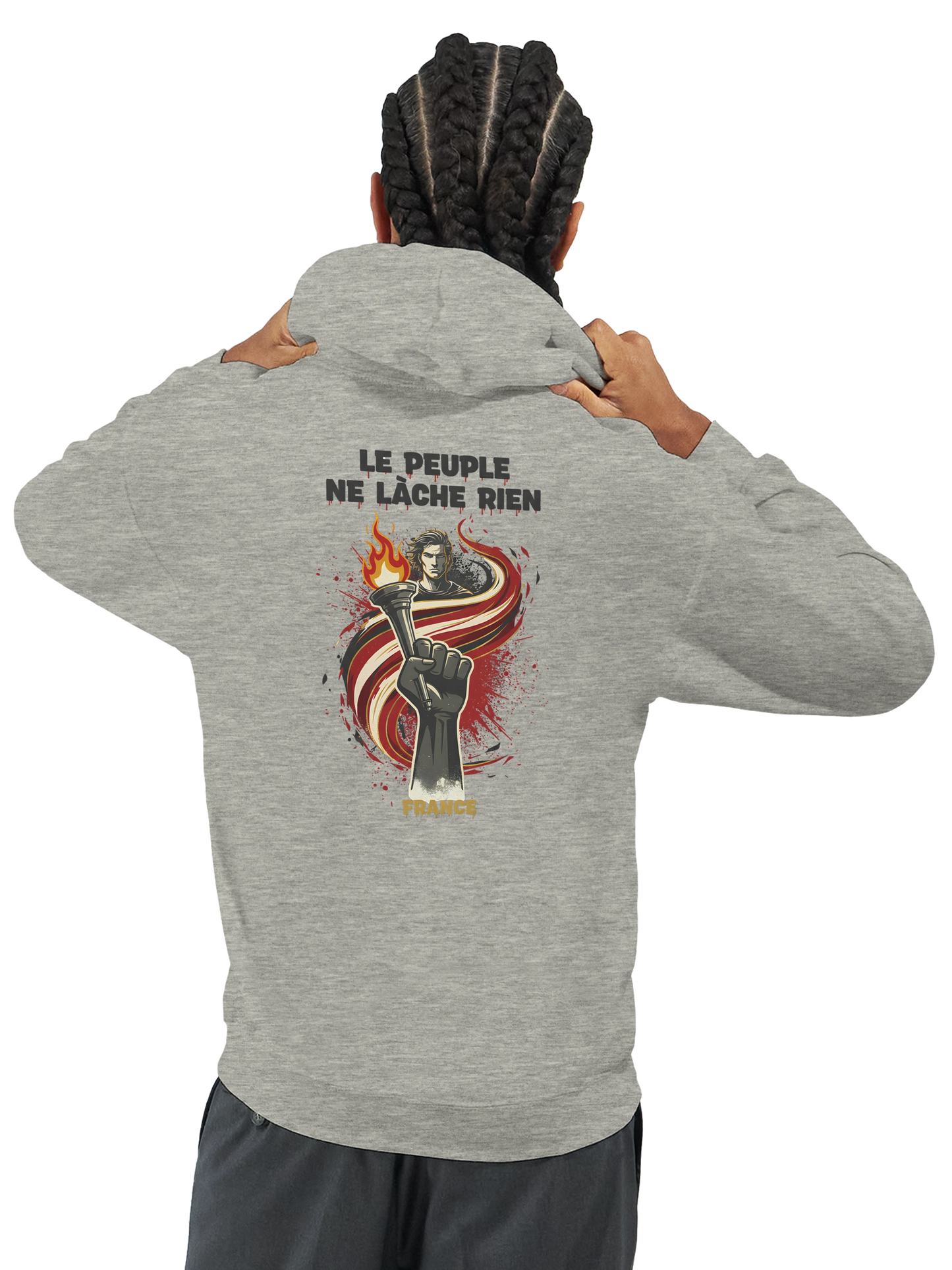 "The people don't give up" hoodie - classic French style for men | Gildan® 18500