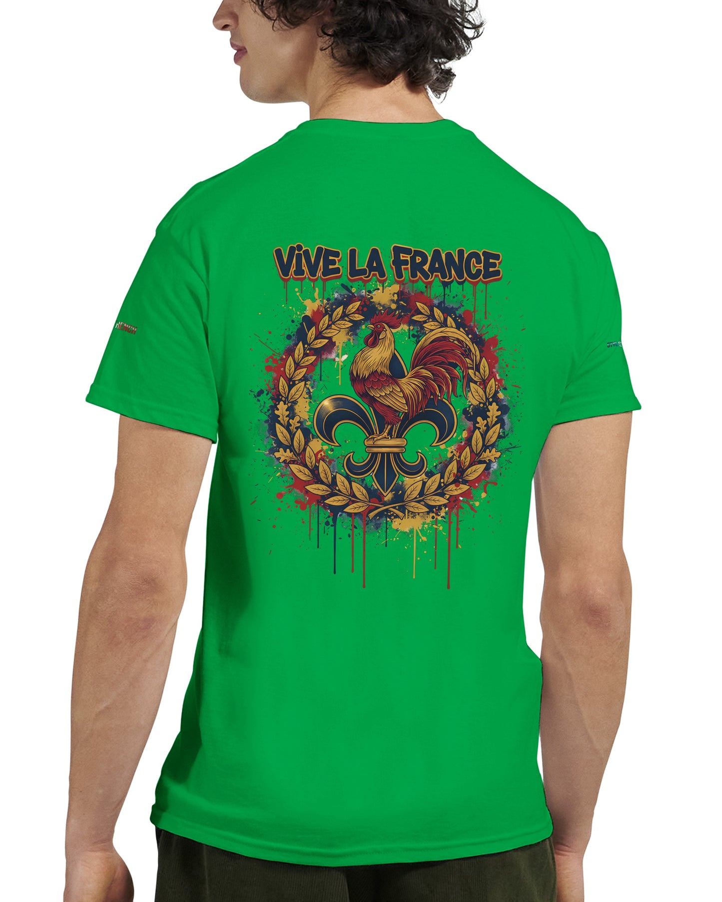 T-Shirt vive la France Herren dick Rundhals | Gildan® 5000