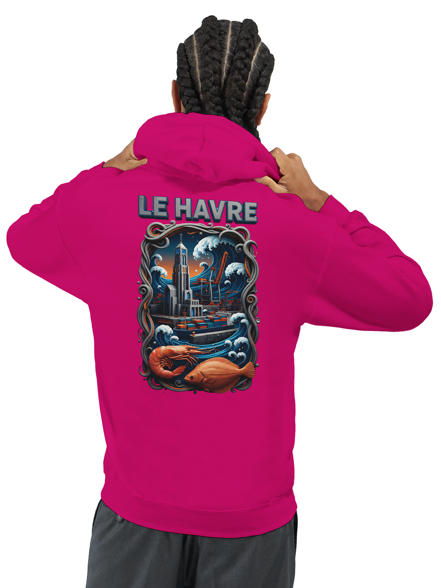 Sweat à capuche unisexe Le Havre