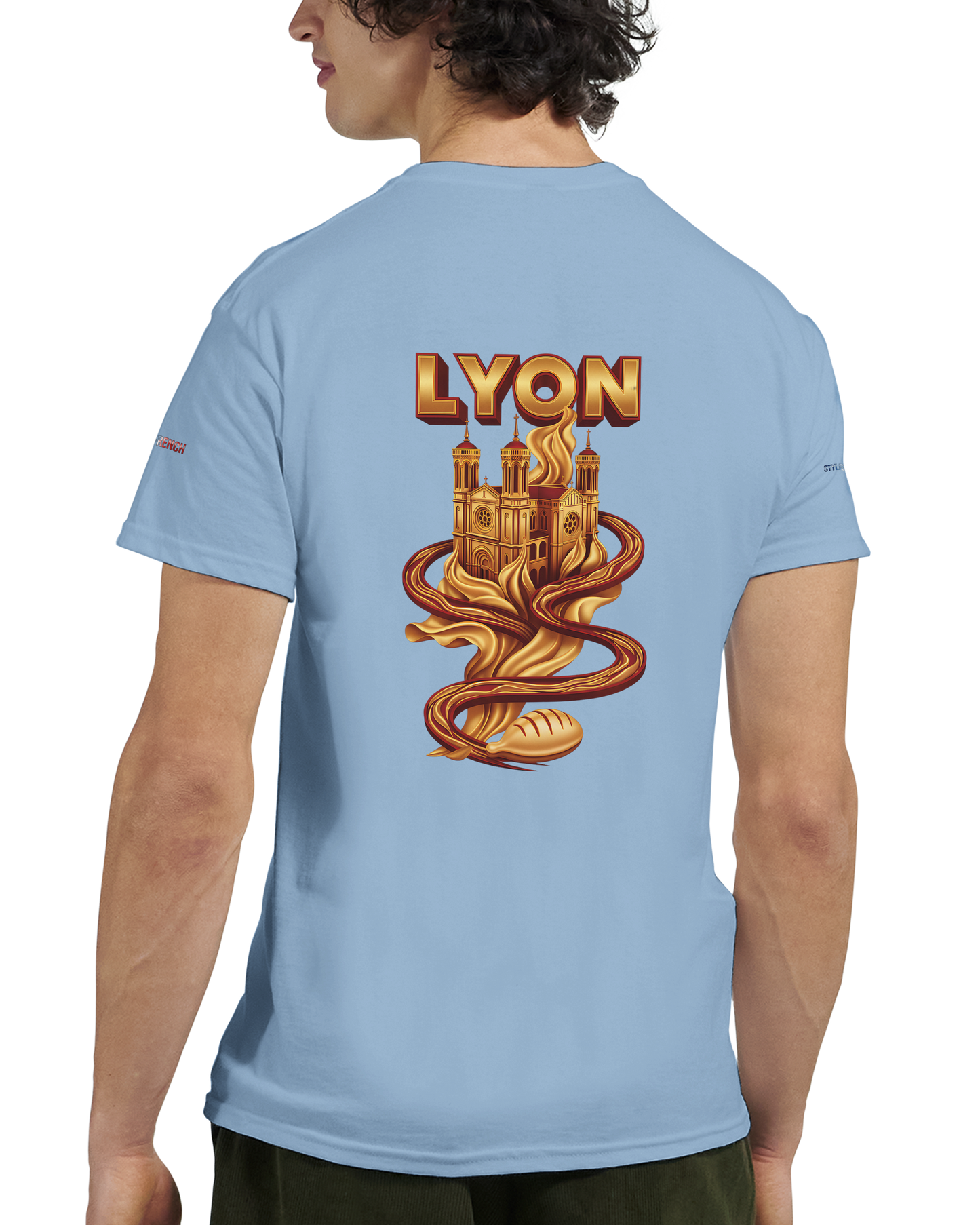 Unisex-T-Shirt Lyon Stadt Frankreich dick Rundhals | Gildan® 5000