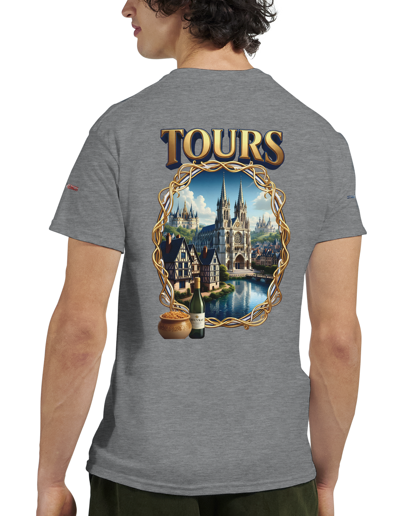 Unisex T-shirt Tours, France, thick crew neck | Gildan® 5000