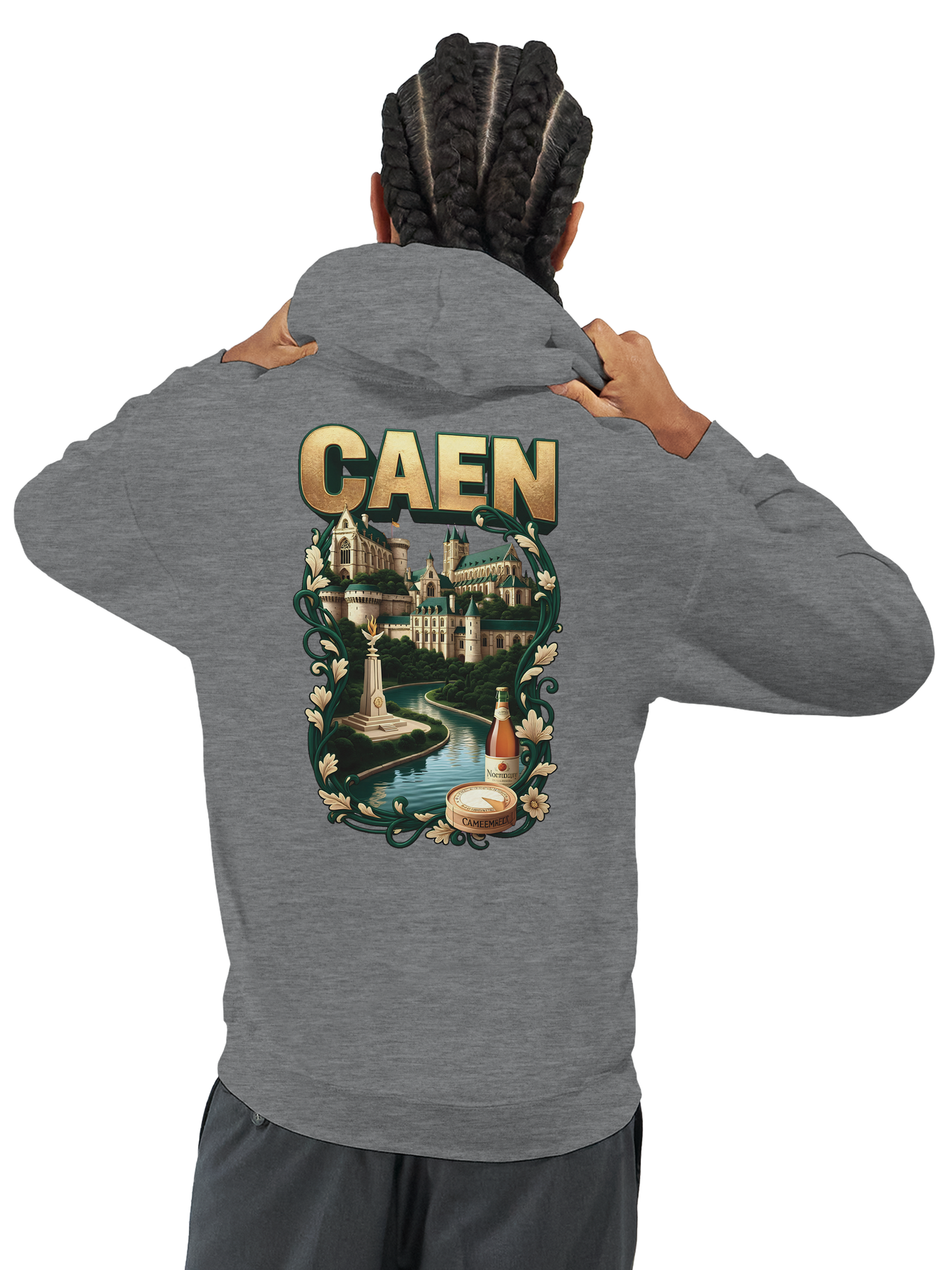Kapuzenpullover "Caen, Stadt Frankreichs" Unisex Klassiker | Gildan® 18500