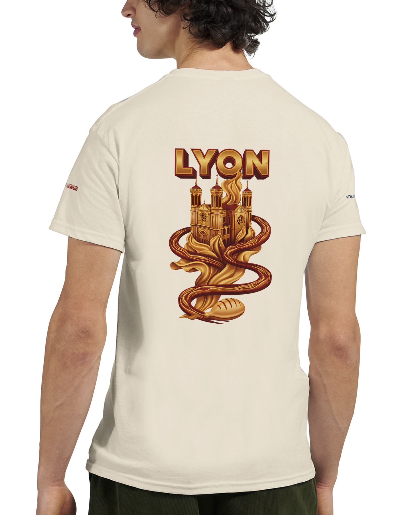 Unisex-T-Shirt Lyon Stadt Frankreich dick Rundhals | Gildan® 5000