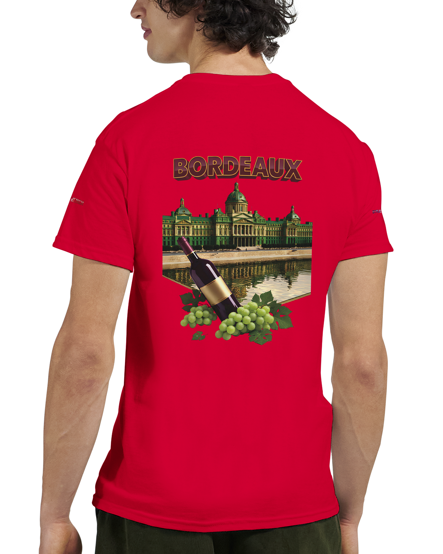 Unisex burgundy French city crewneck heavy t-shirt | Gildan® 5000