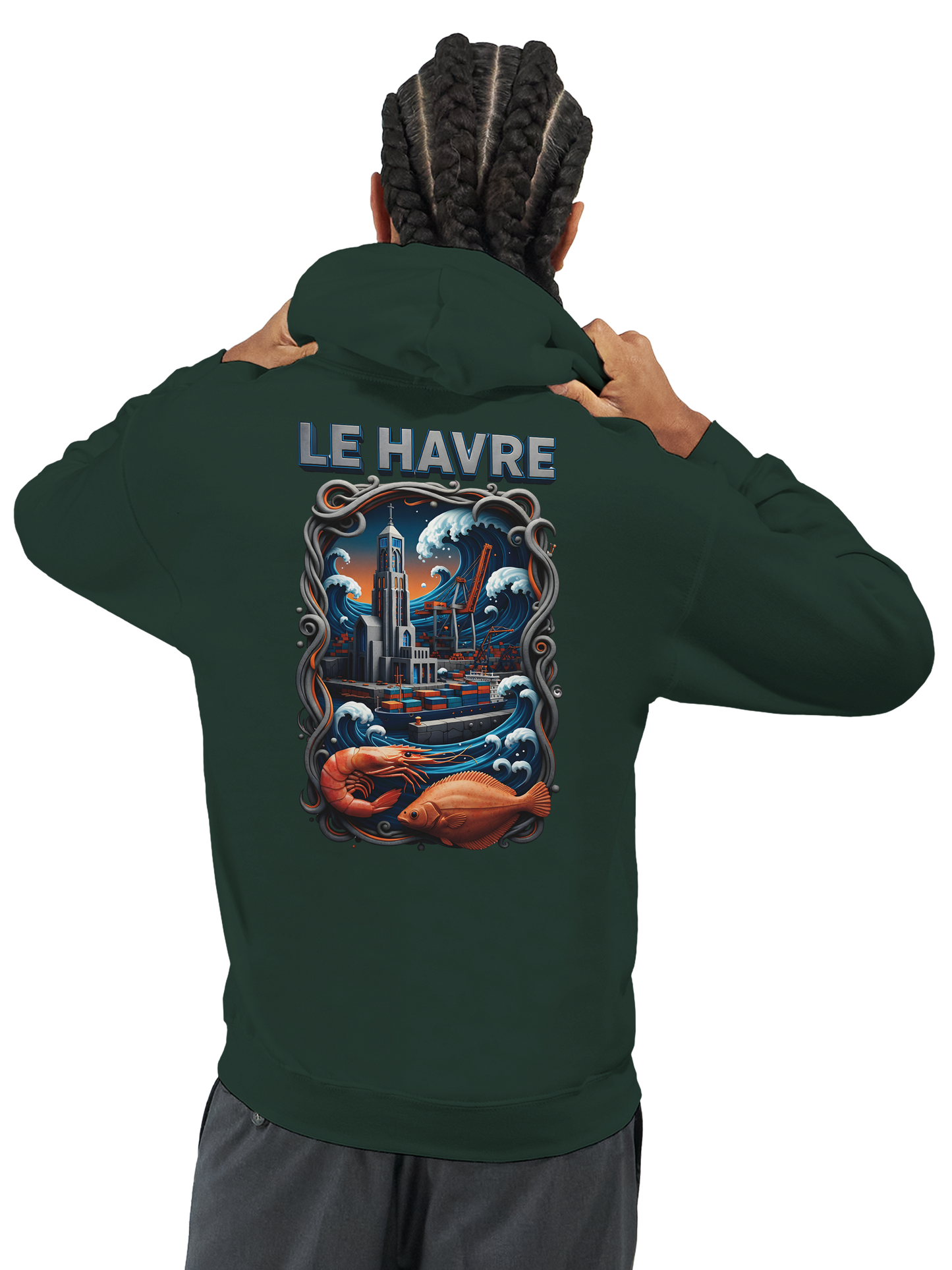 Sweat à capuche unisexe Le Havre