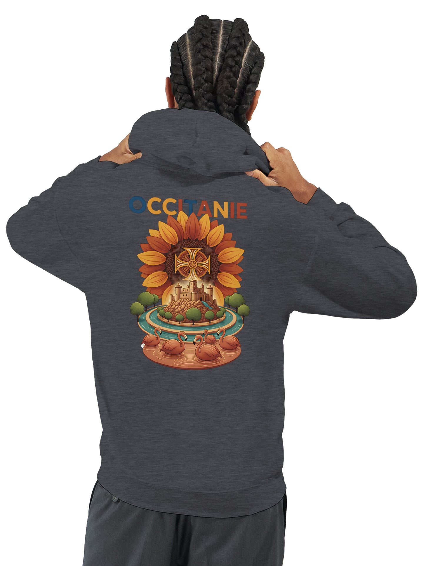 Klassischer Unisex-Kapuzenpullover Okzitanien | Gildan® 18500