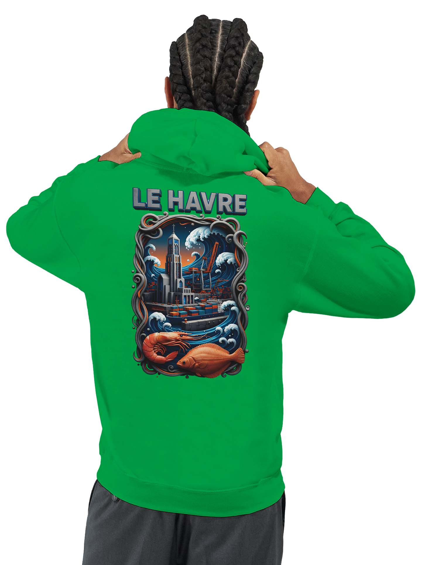 Sweat à capuche unisexe Le Havre