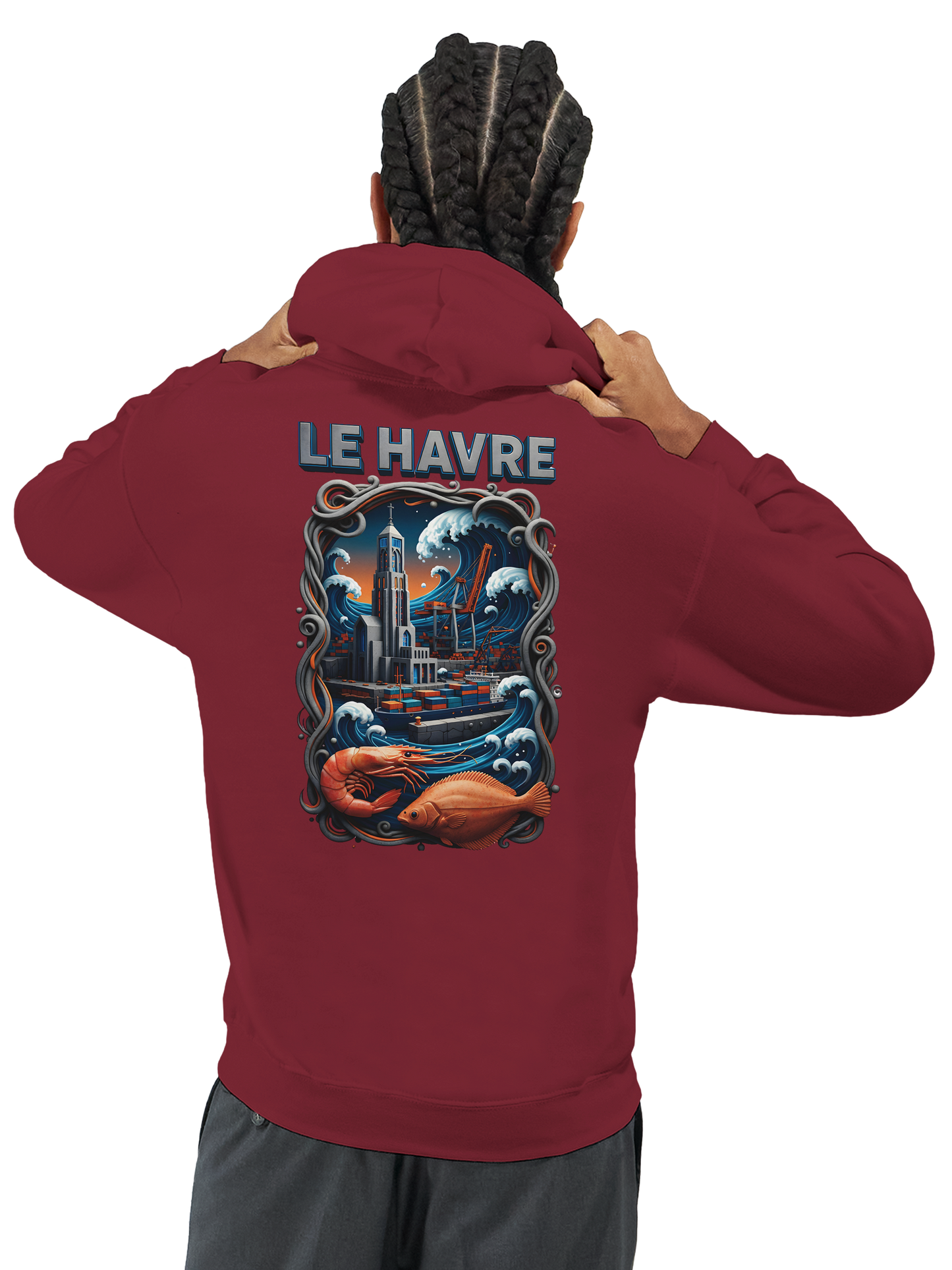Sweat à capuche unisexe Le Havre