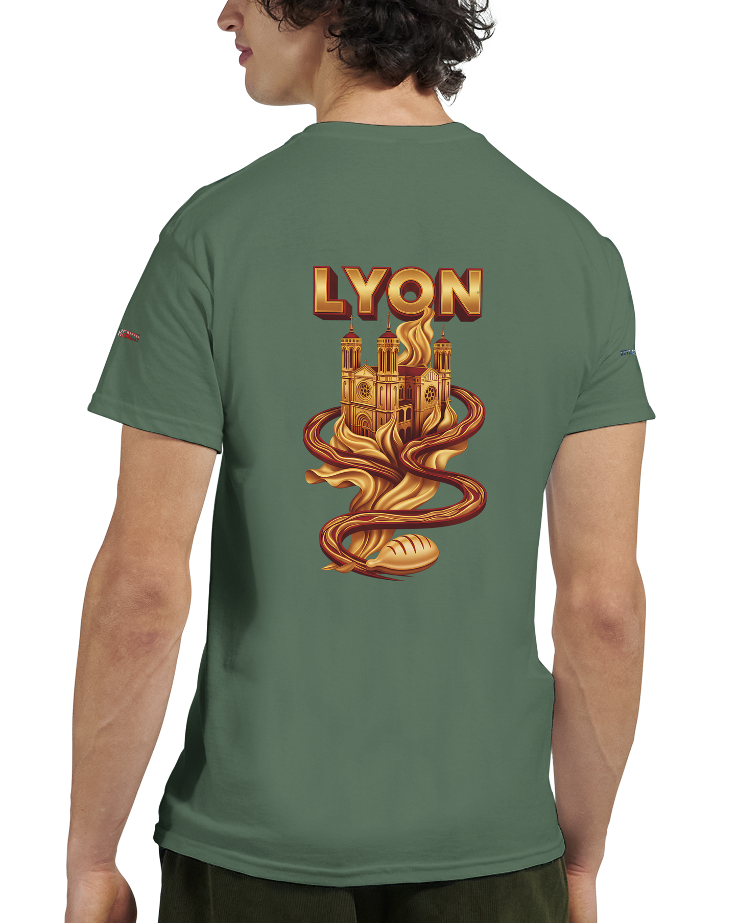 Unisex-T-Shirt Lyon Stadt Frankreich dick Rundhals | Gildan® 5000