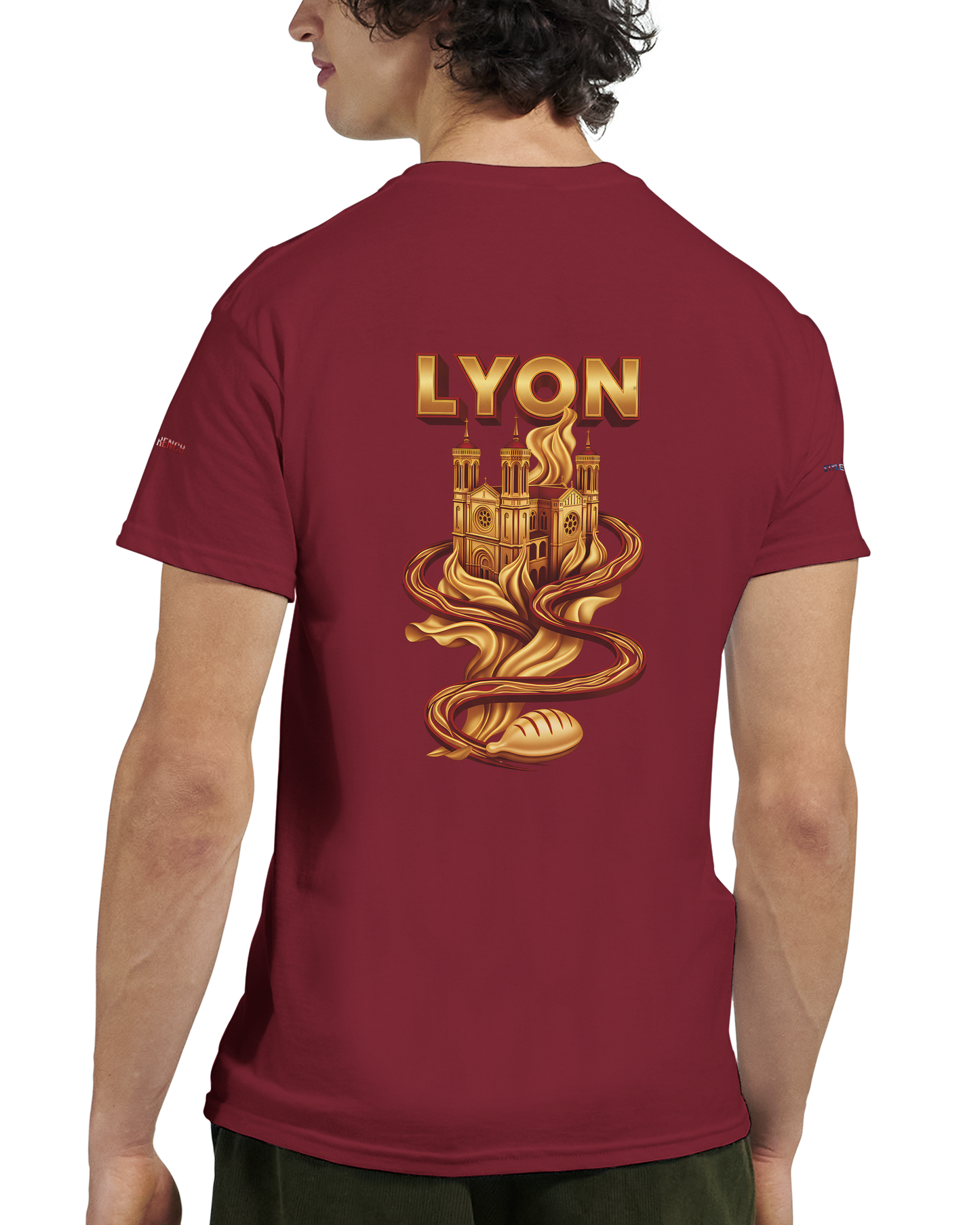 Unisex-T-Shirt Lyon Stadt Frankreich dick Rundhals | Gildan® 5000