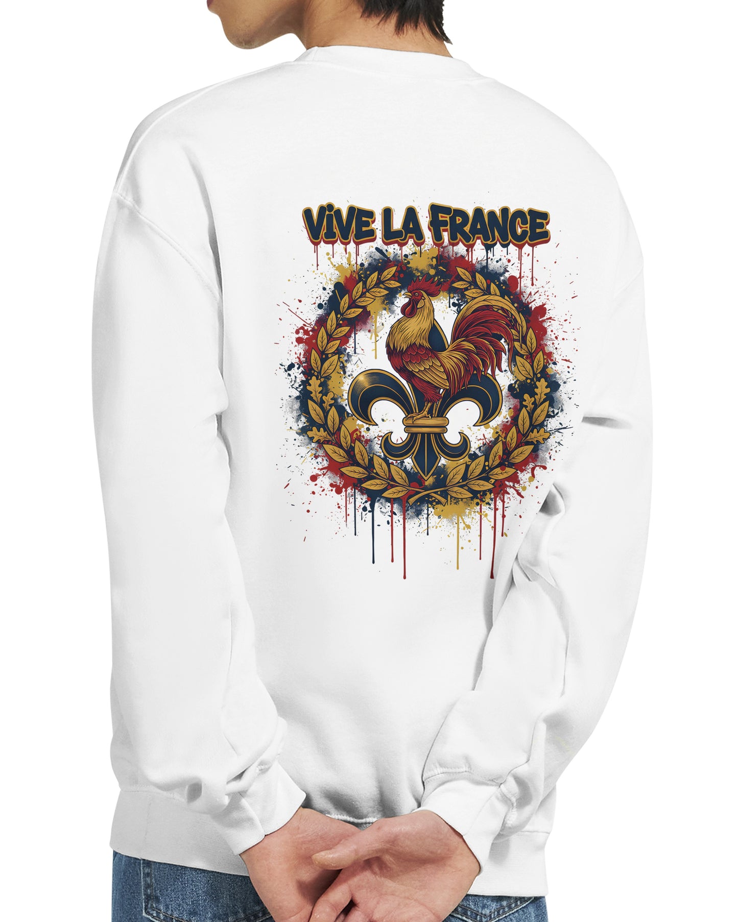 Sweat-shirt Vive la France pour Homme – Sweat à Capuche en Coton Premium