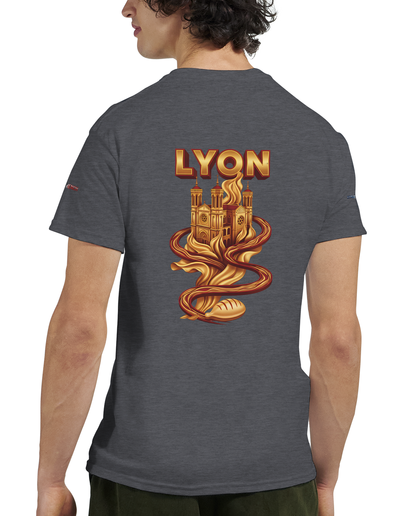 Unisex-T-Shirt Lyon Stadt Frankreich dick Rundhals | Gildan® 5000