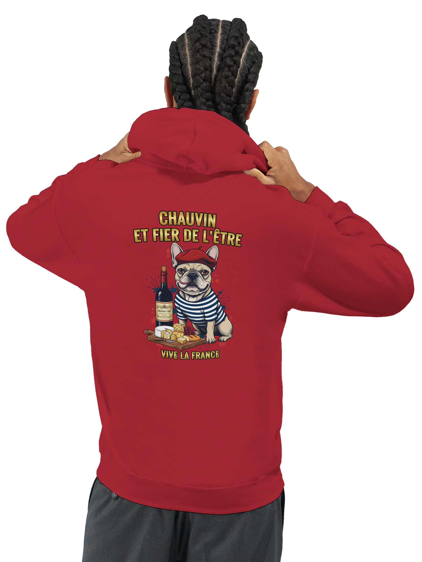Klassischer französischer Hoodie "Chauvinistisch und stolz darauf, ein Mann zu sein" | Gildan® 18500