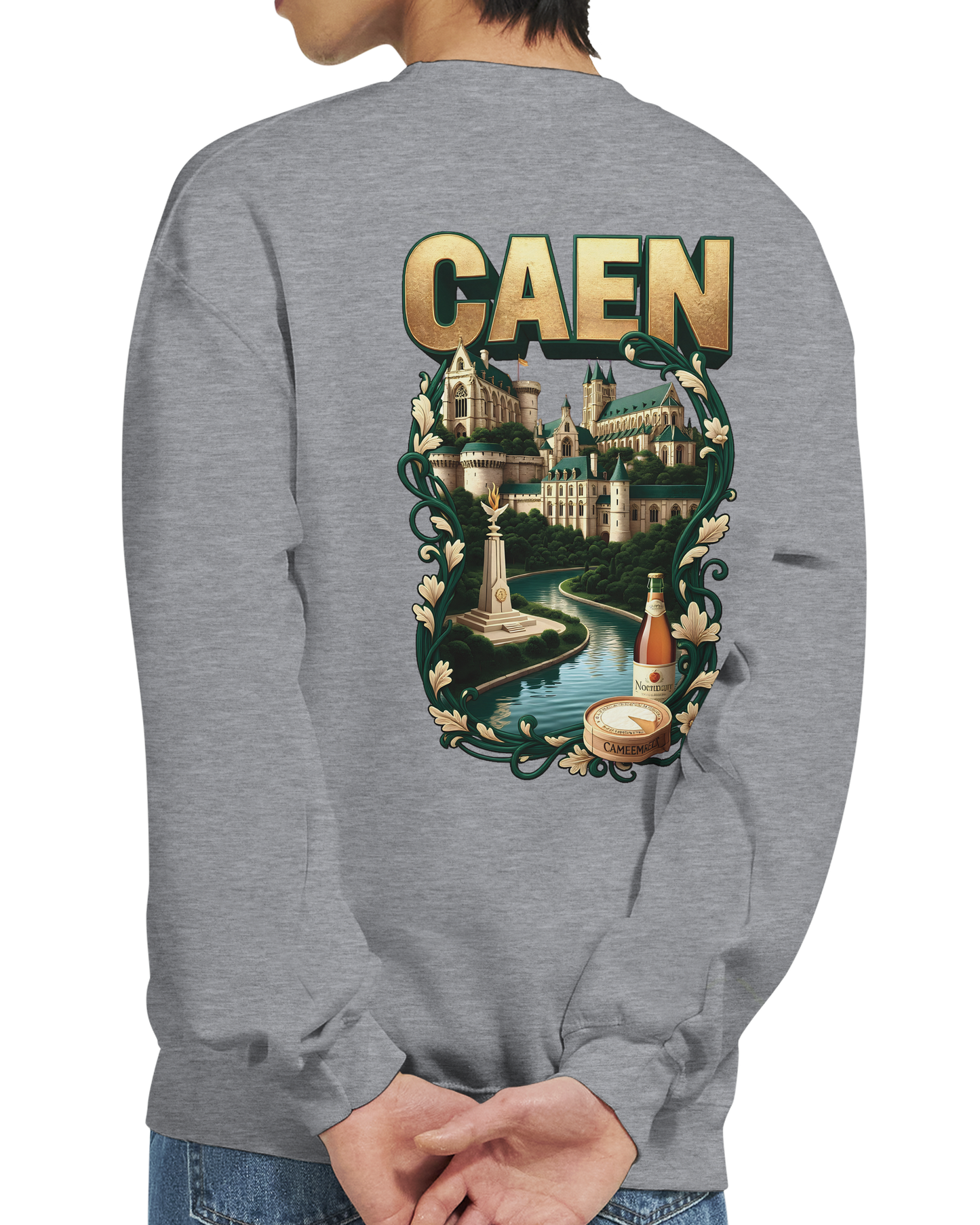 Sweatshirt Caen Stadt in Frankreich klassisch Unisex Rundhals | Gildan® 18000