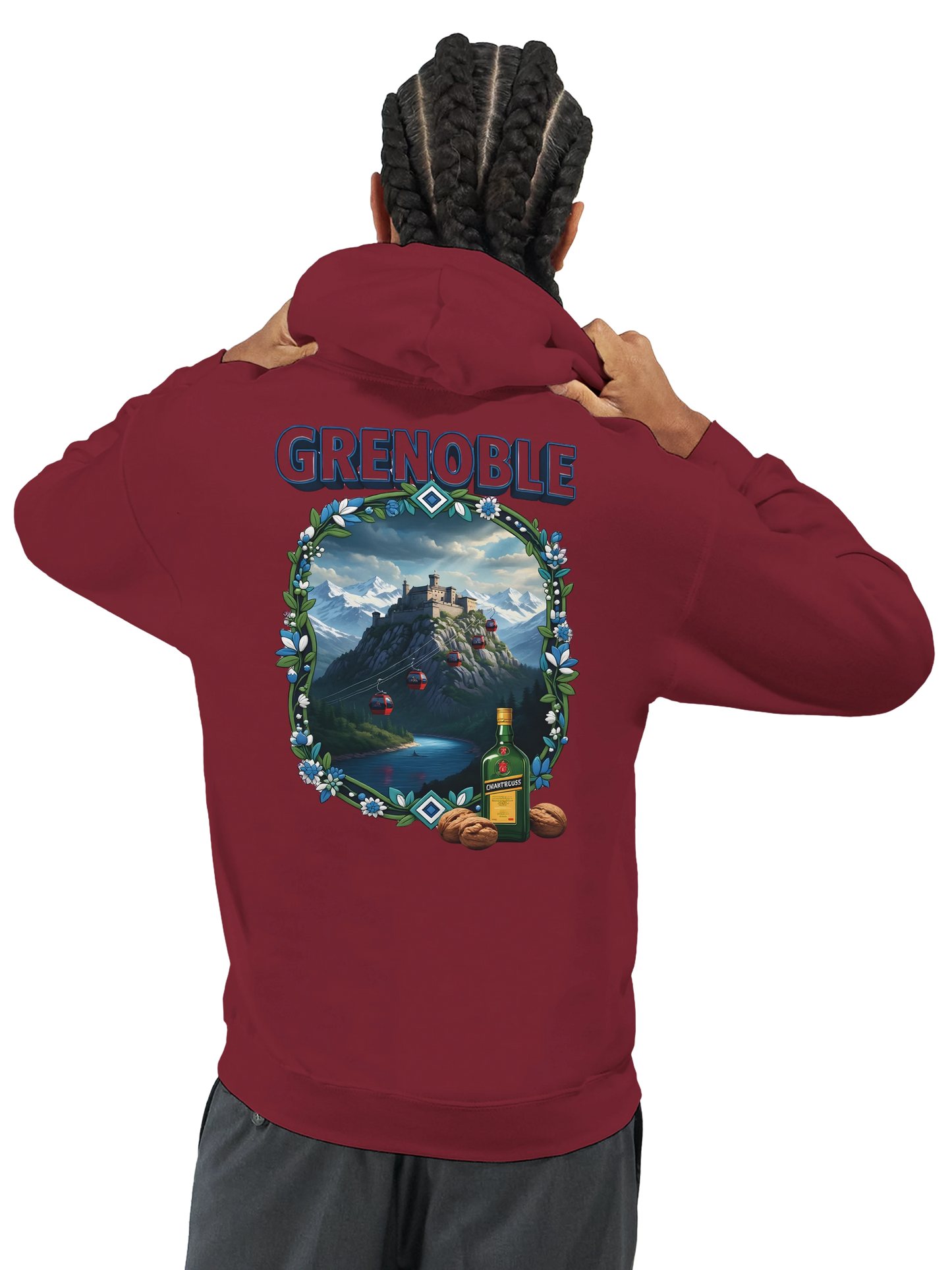 Kapuzenpullover Grenoble Stadt in Frankreich Unisex Classic | Gildan® 18500