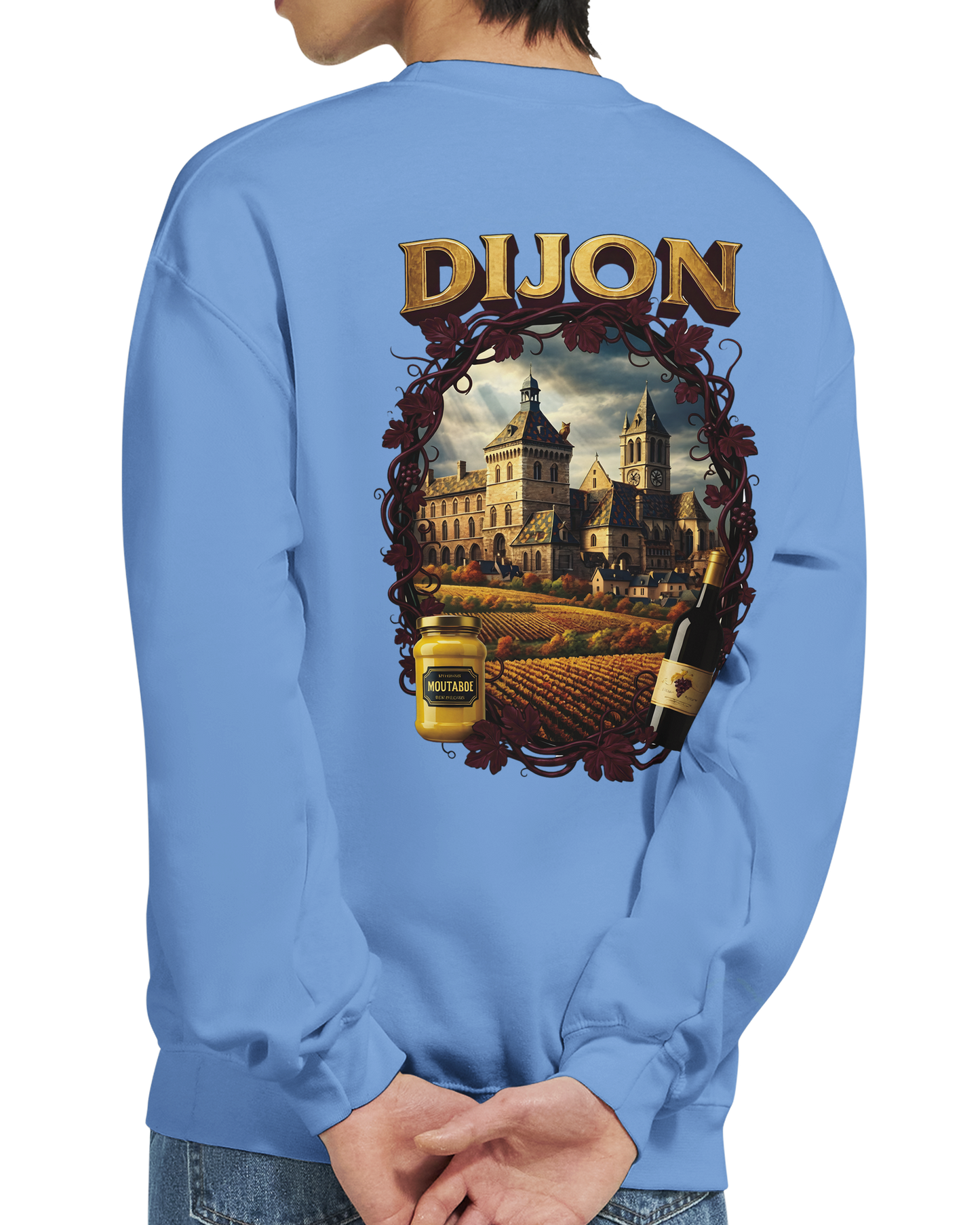 Unisex-Sweatshirt Dijon, Frankreich klassisch Rundhals | Gildan® 18000