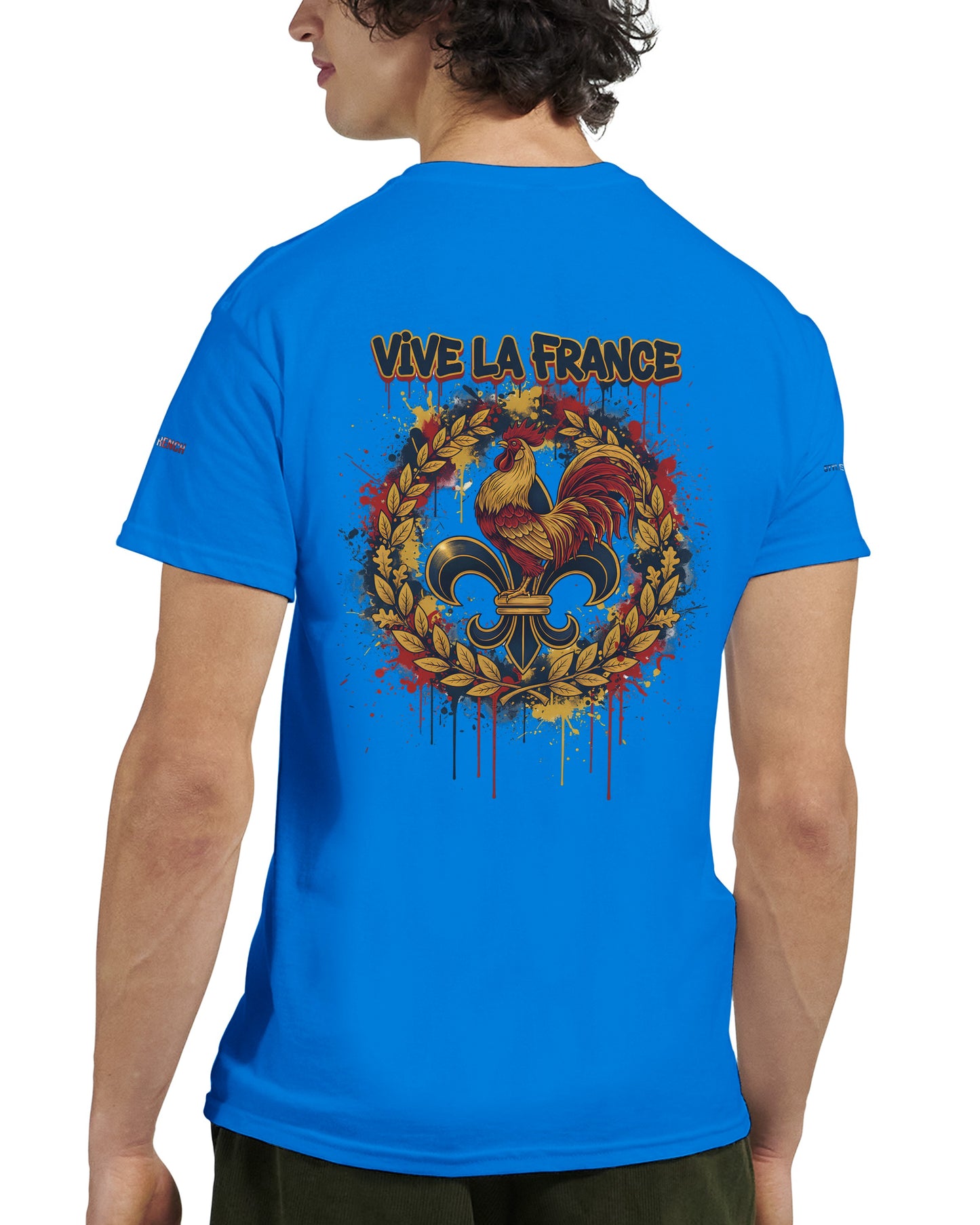 T-Shirt vive la France Herren dick Rundhals | Gildan® 5000